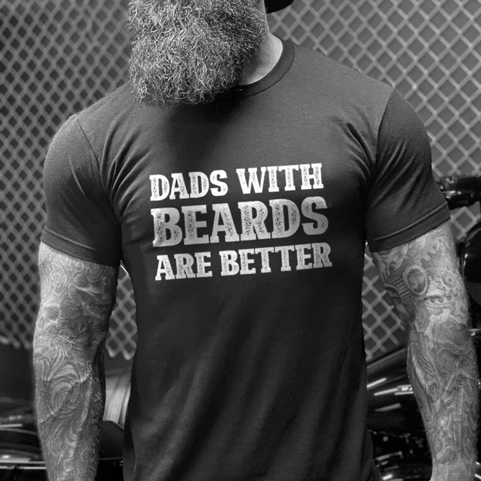 Livereid Dads With Beards Are Better Letter T-Shirt - chicyea