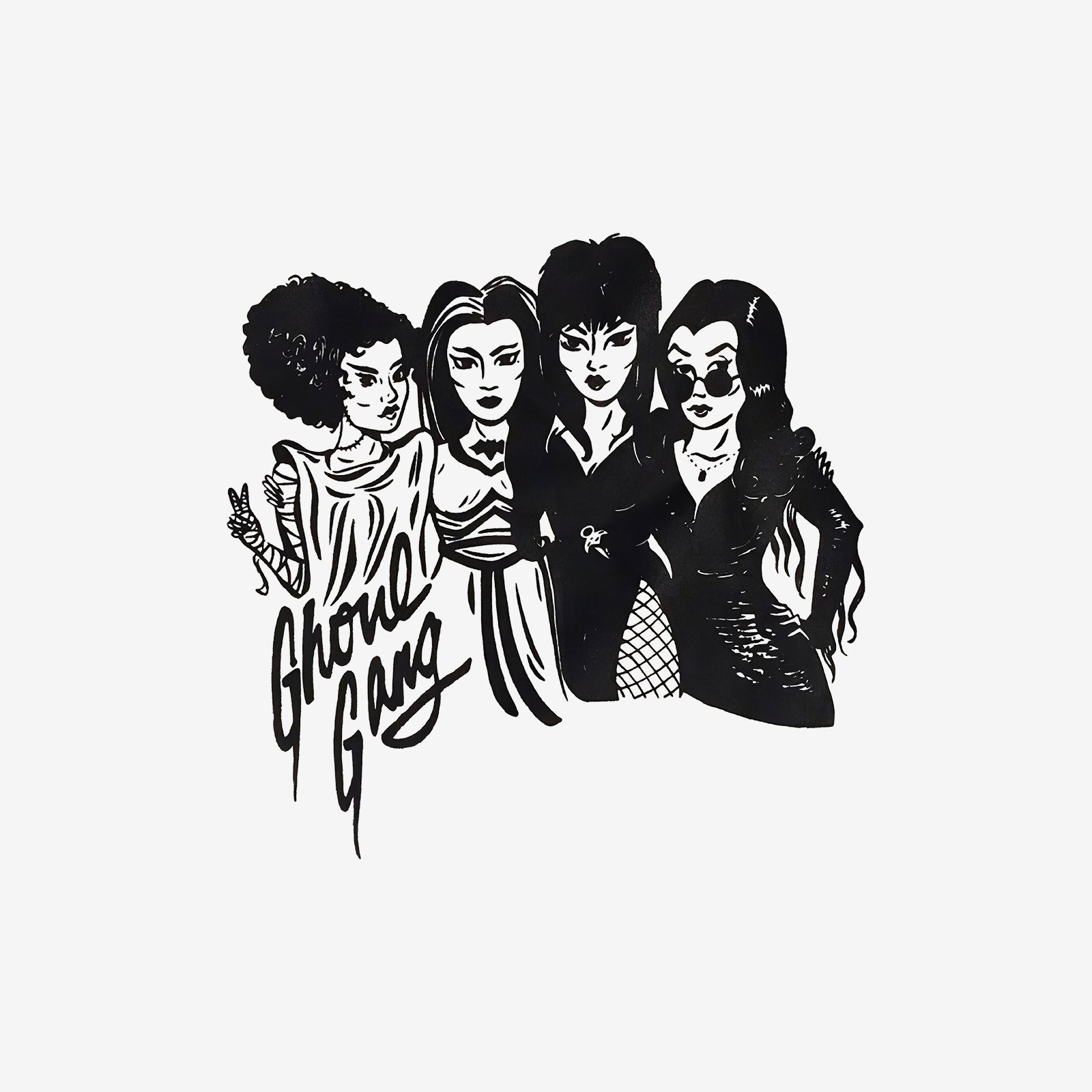 Minnieskull Cool Ghoul Gang Printed Casual Women T-Shirt - chicyea