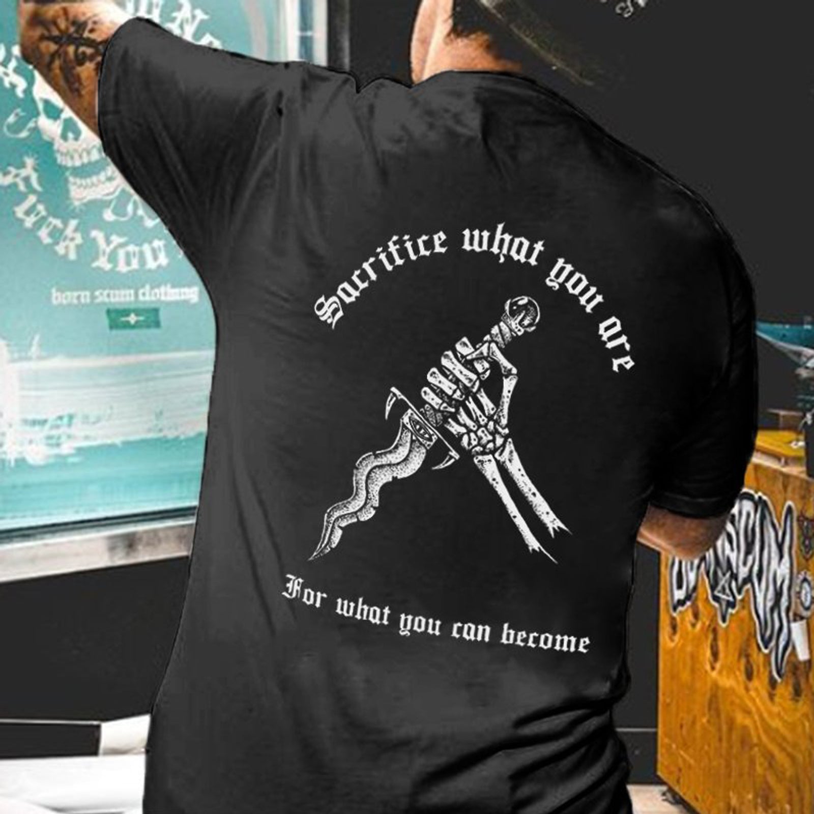 Uprandy Sacrifice What You Are Printing Men T-Shirt Designer - chicyea