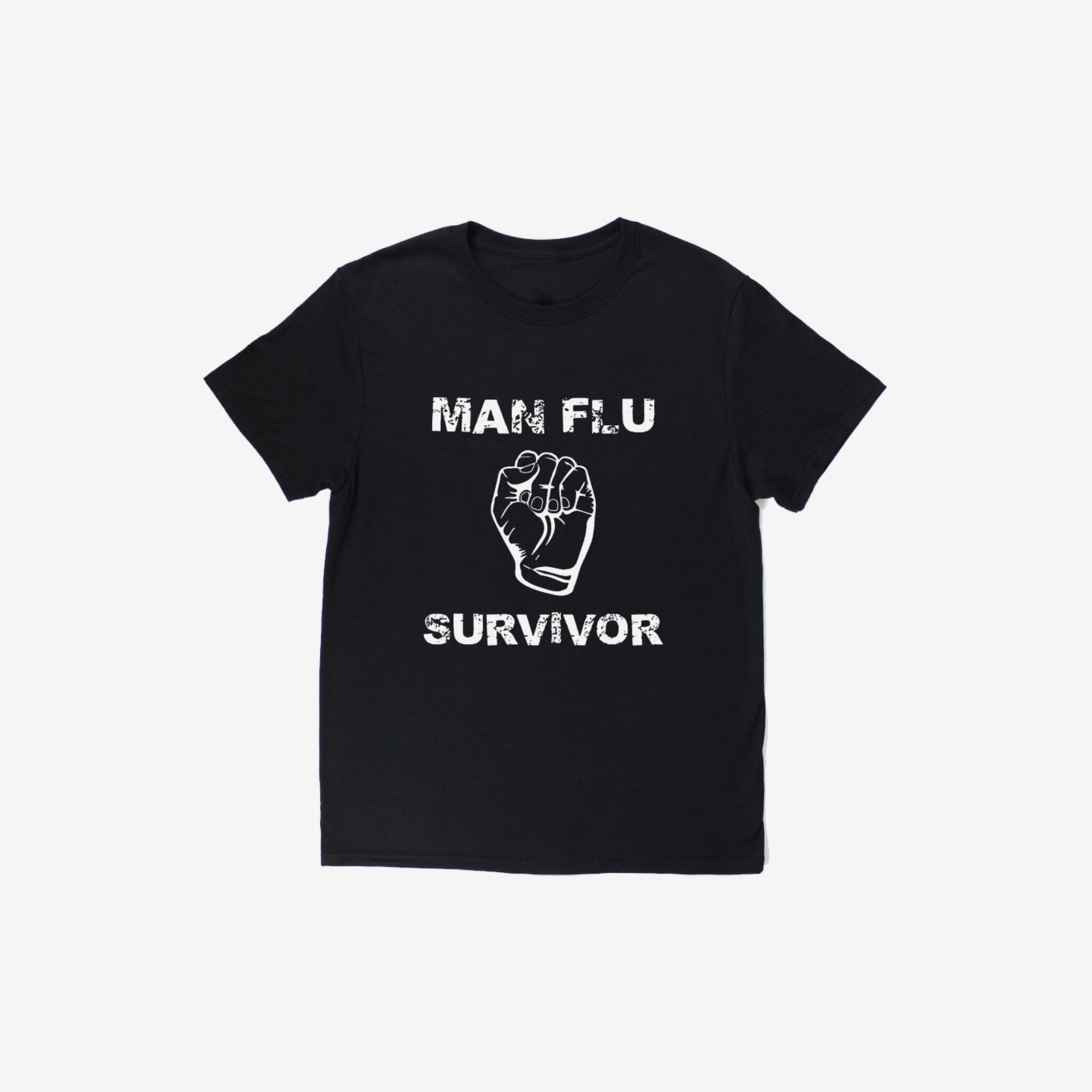 Livereid Man Flu Survivor Letter T-Shirt - chicyea