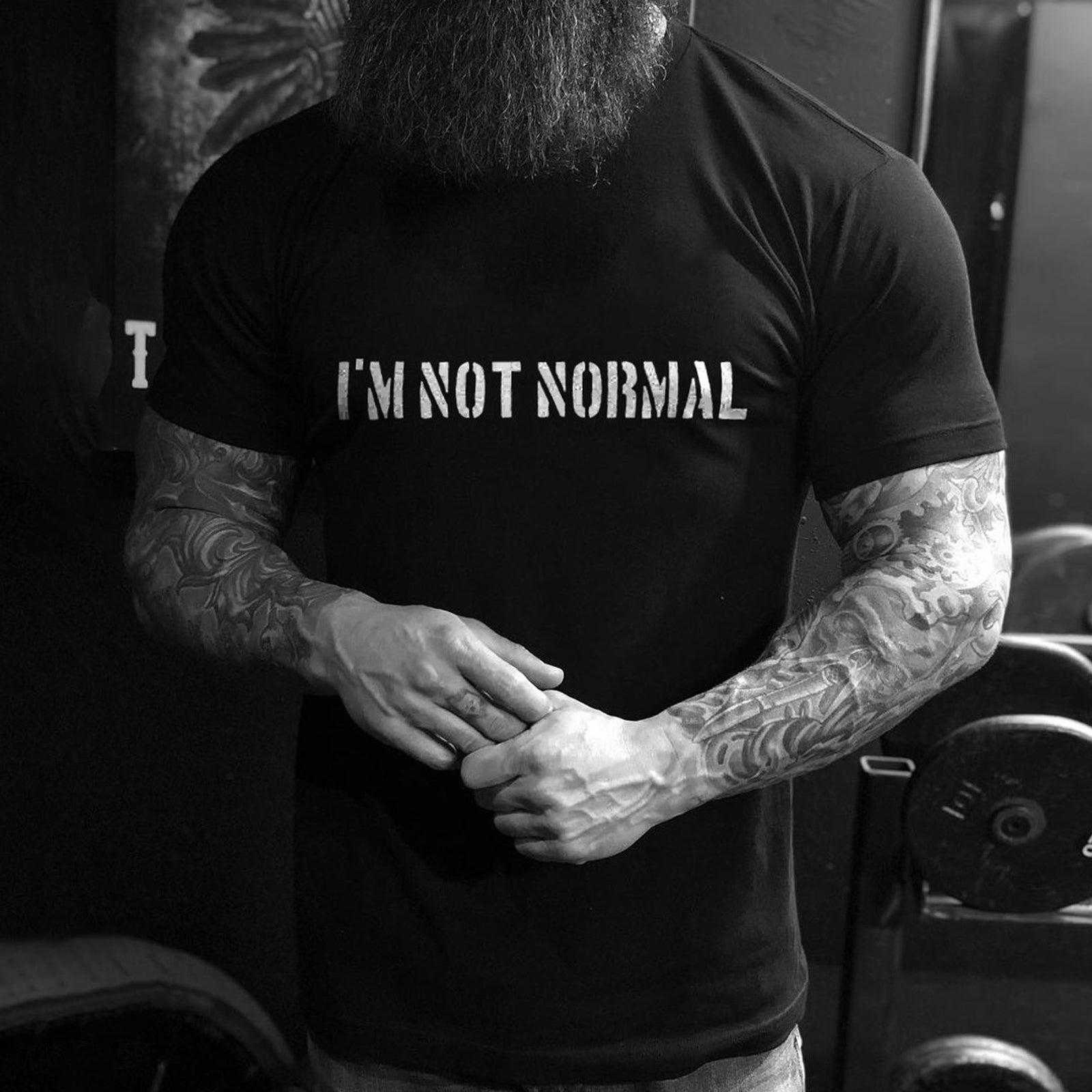 Livereid I'M Not Normal Letter T-Shirt - chicyea