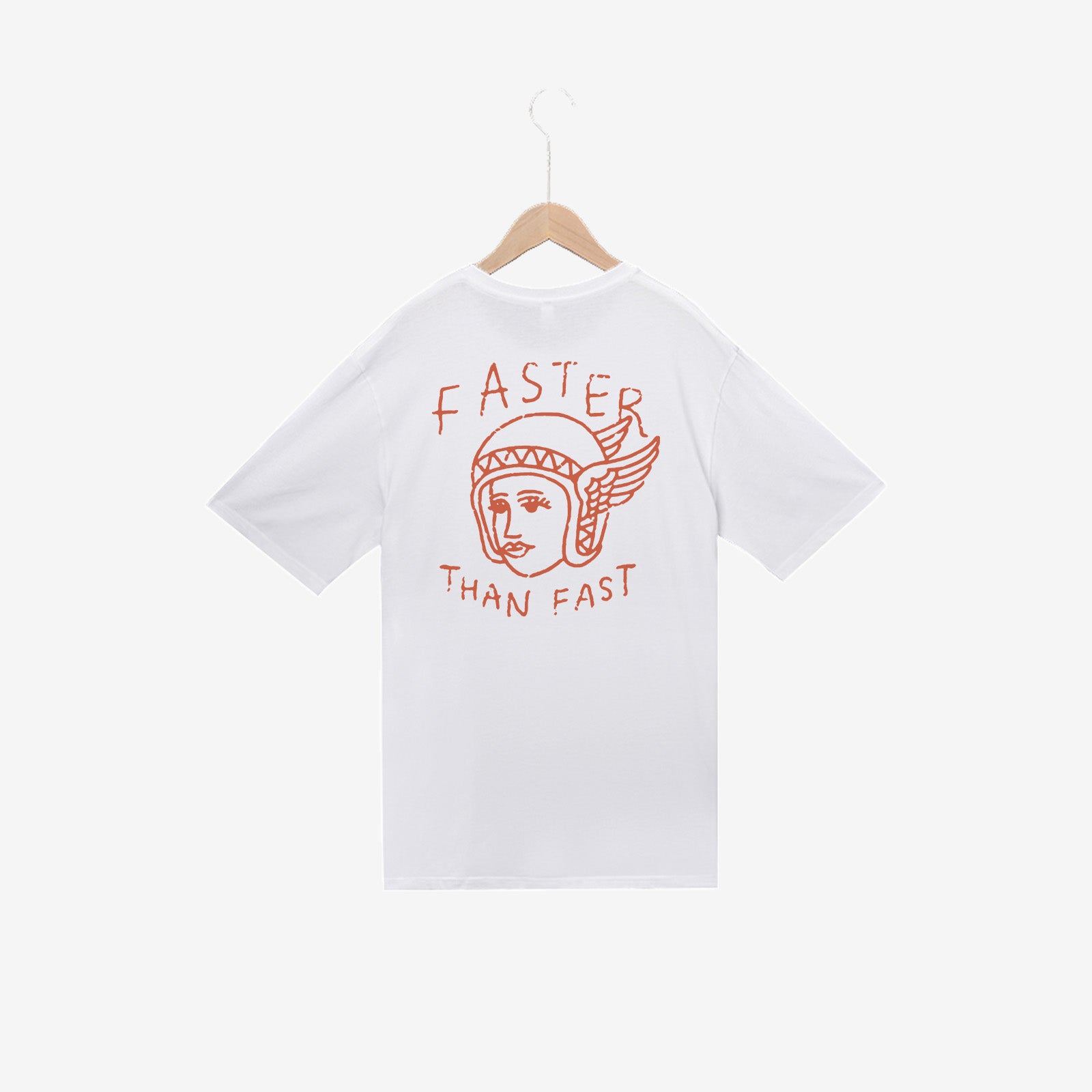 Uprandy Faster Than Fast Retro Print Men T-Shirt - chicyea