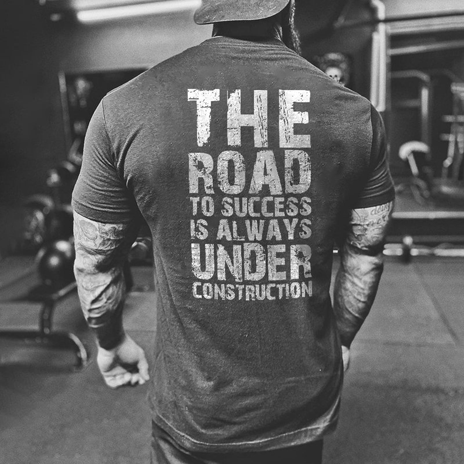Livereid The Road To Success Is Always Under Construction Letter T-Shirt - chicyea
