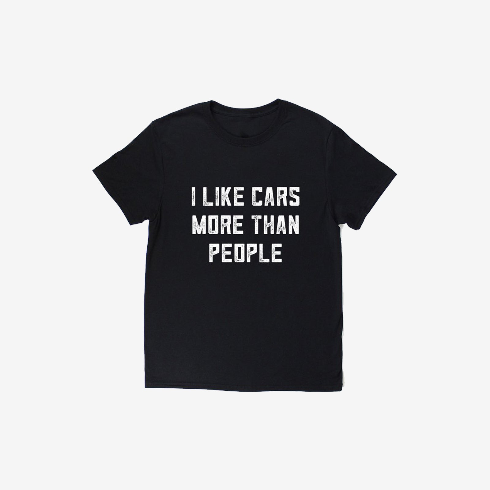 Livereid I Like Cars More Than People Letter T-Shirt - chicyea