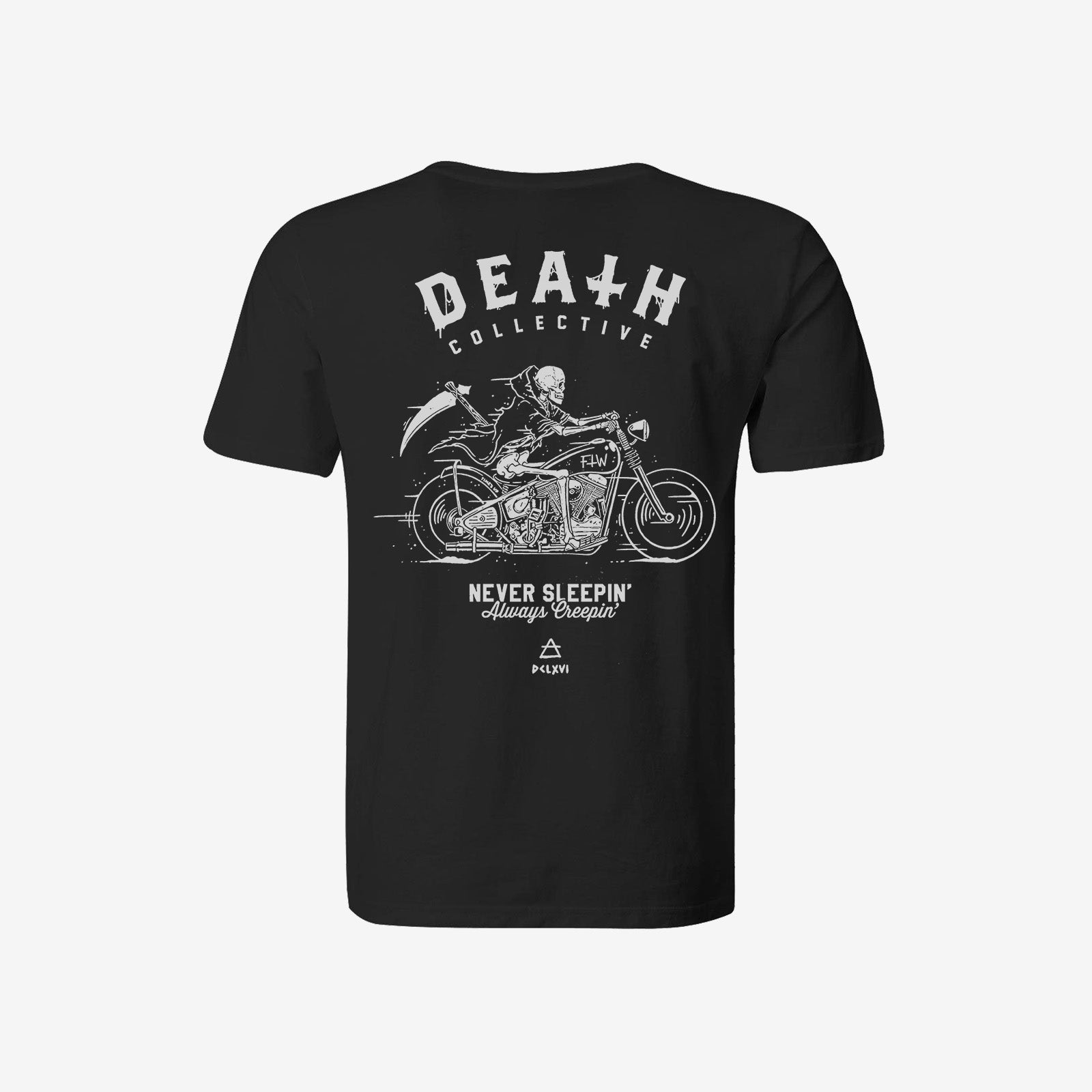 Uprandy Skull Biker Printed Plus T-Shirt - chicyea