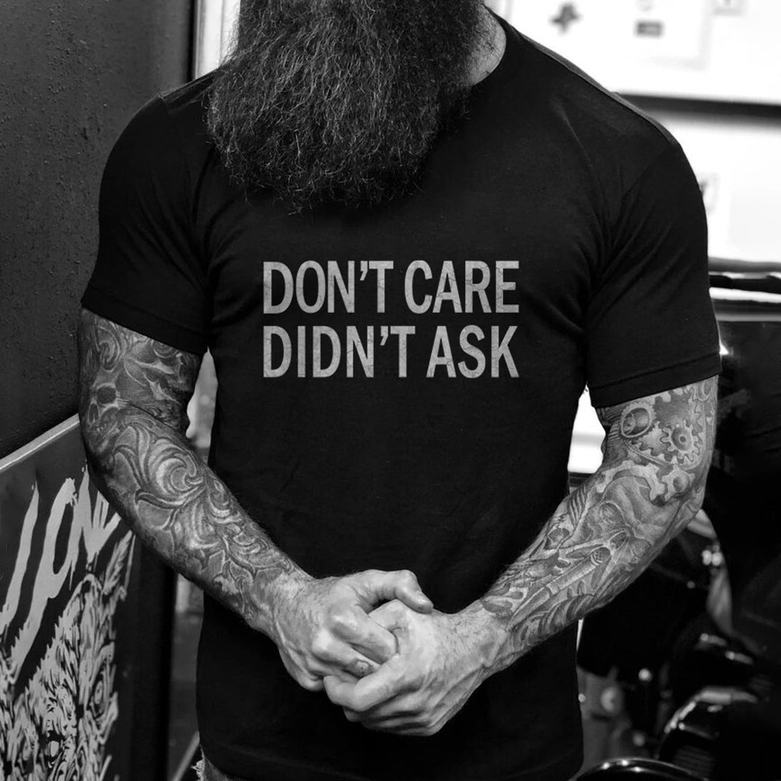 Livereid Don'T Care Didn'T Ask Letter T-Shirt - chicyea