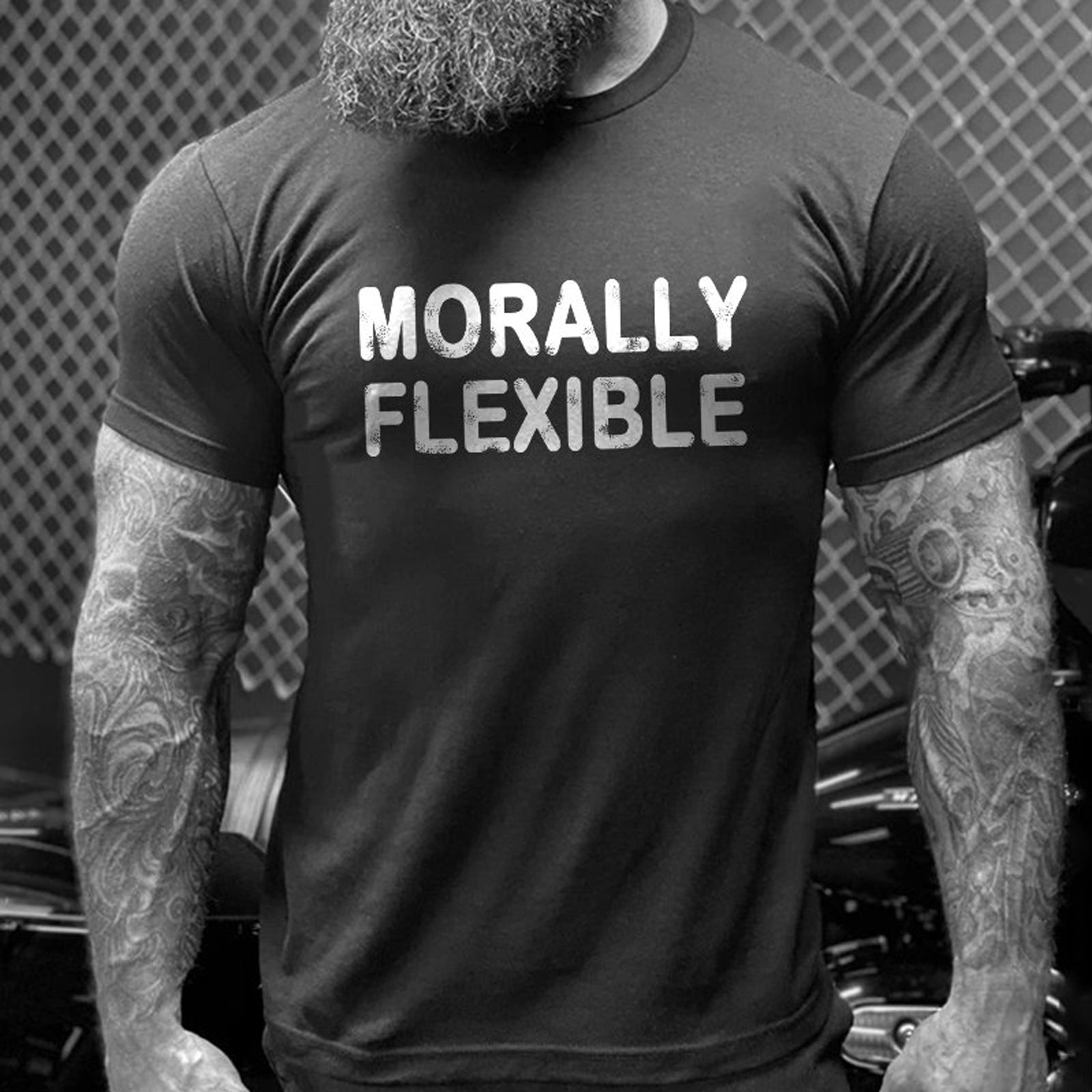 Livereid Morally Flexible Men T-Shirt - chicyea