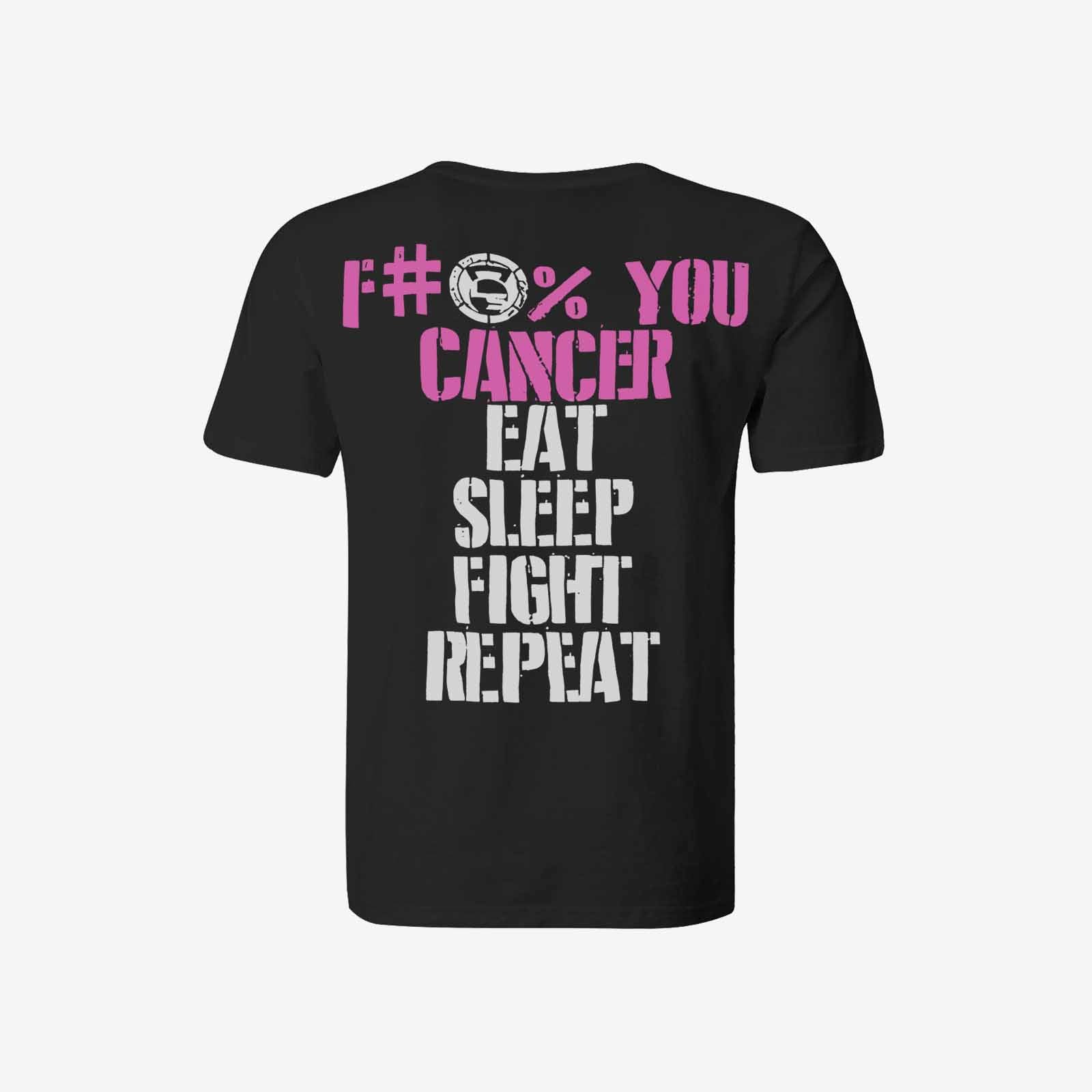 Livereid Eat Sleep Fight Repeat Letter T-Shirt - chicyea