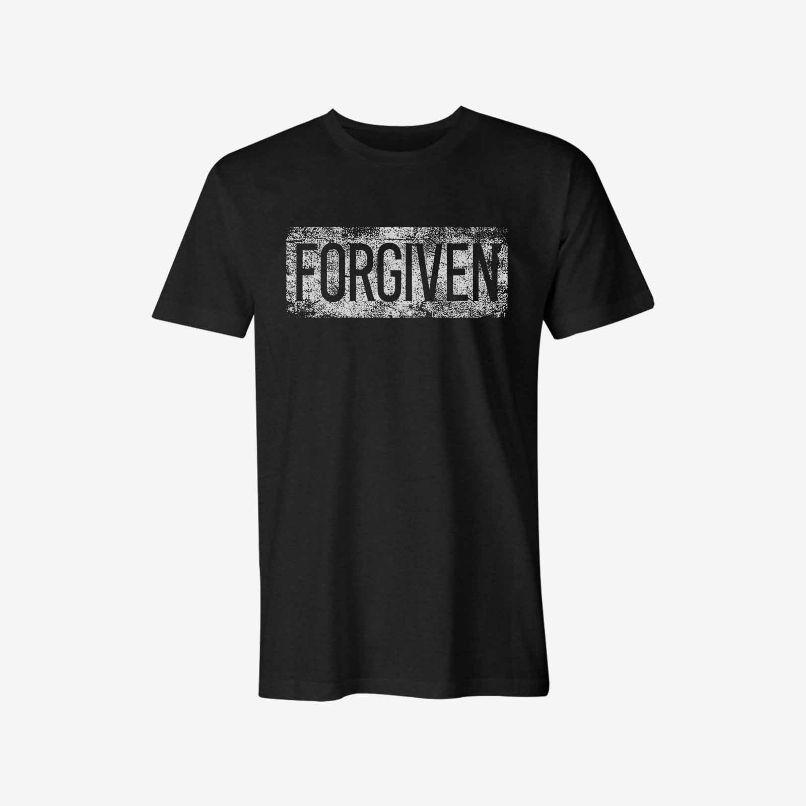 Livereid Forgiven Letter Printed T-Shirt - chicyea