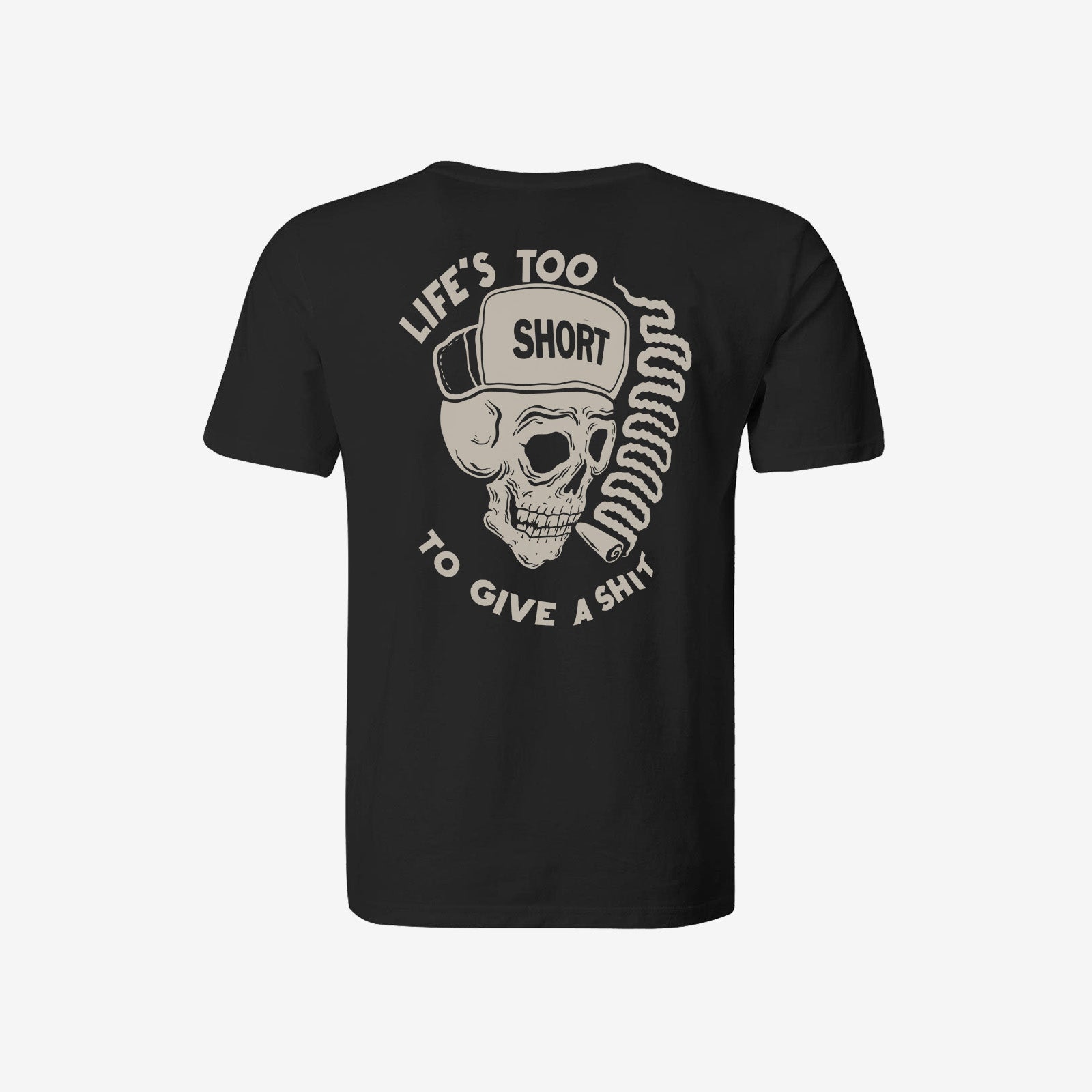 Uprandy Life Too Short To Give A Shit Skull Printed Plus Men T-Shirt - chicyea