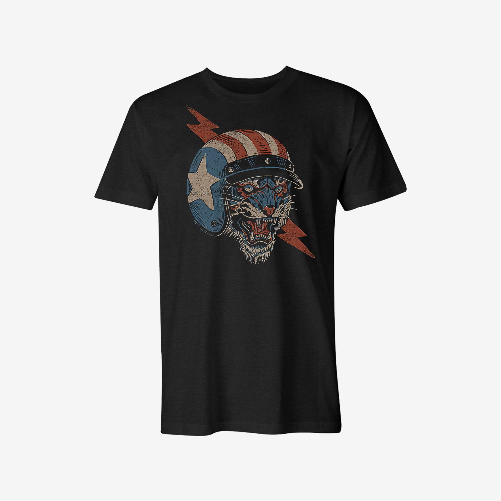 Uprandy Tiger Print Trendy Black Loose T-Shirt - chicyea