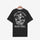 Uprandy Vintage Skull Graphic Print Black T-Shirt - chicyea