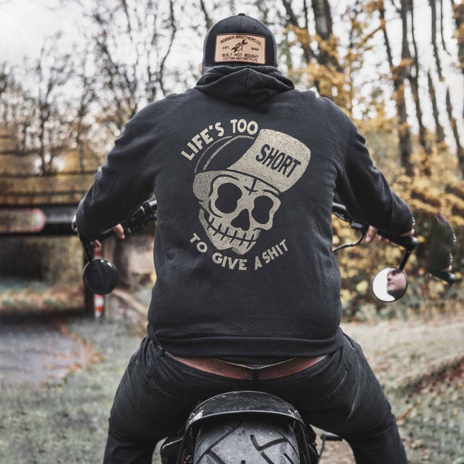 Uprandy Life Too To Give A Shit Printed Men Hoodie - chicyea