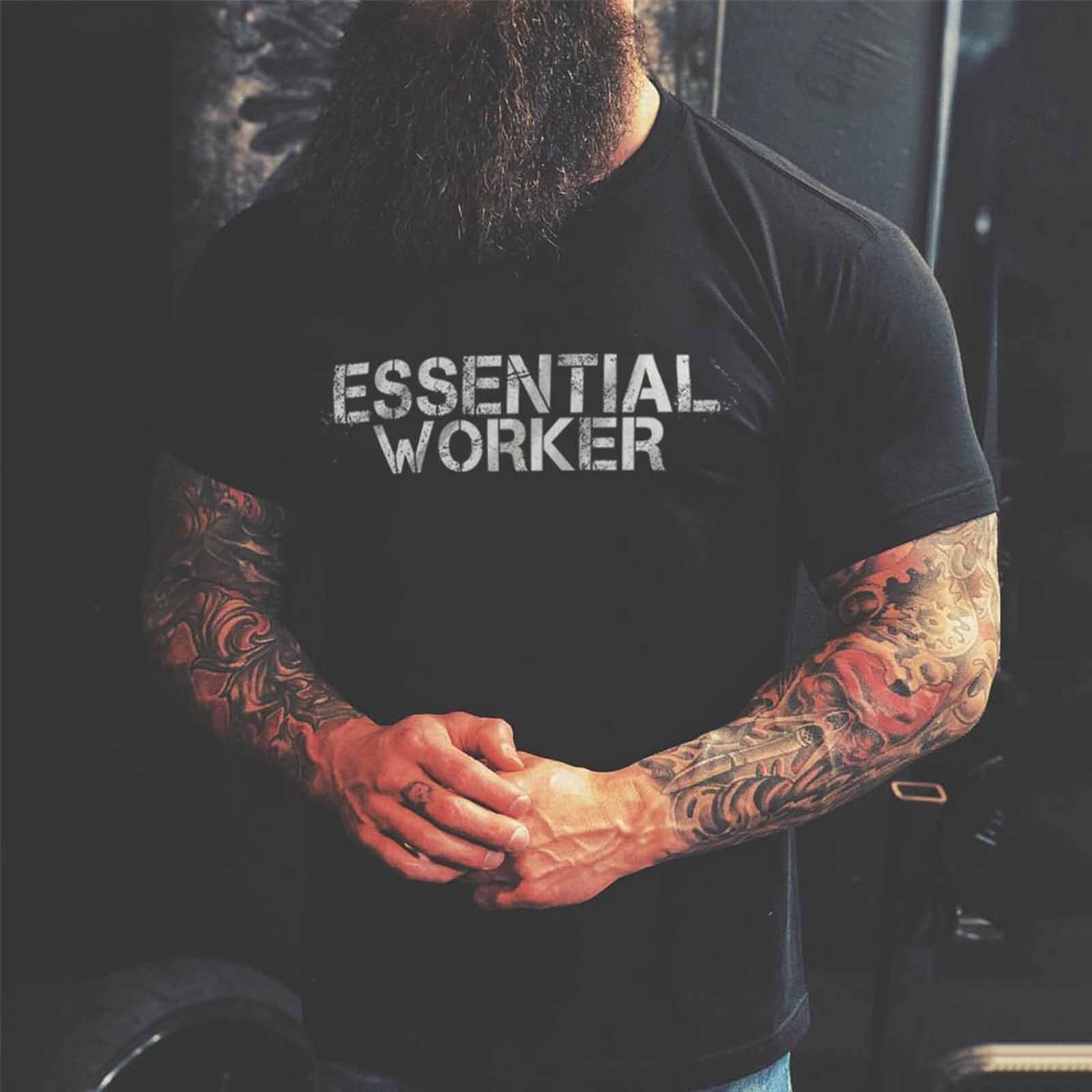 Livereid Essential Worker Men Fashion Letter T-Shirt - chicyea