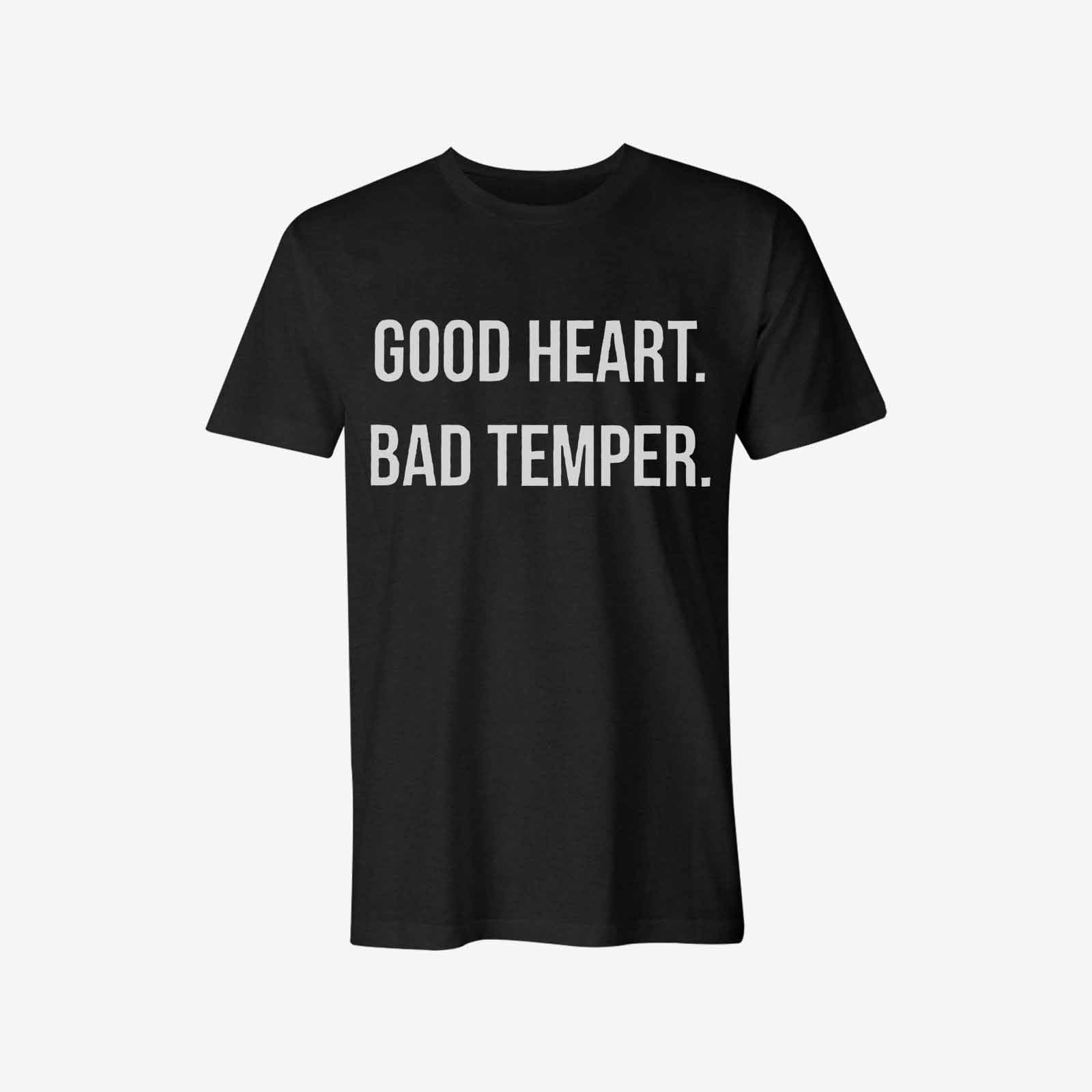 Livereid Good Heart Bad Temper Letter T-Shirt - chicyea
