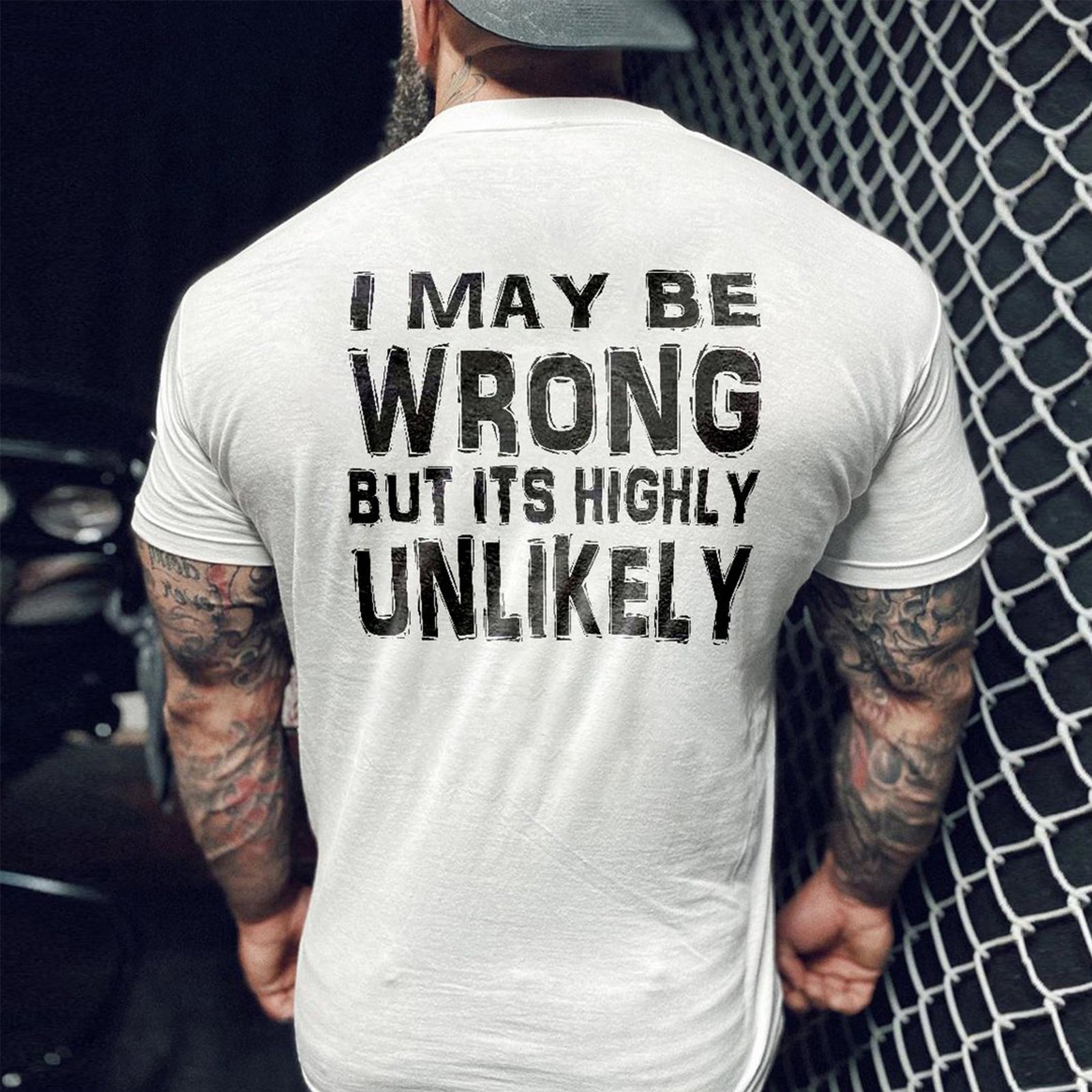 Livereid I May Be Wrong But Its Highly Unlikely Letter T-Shirt - chicyea