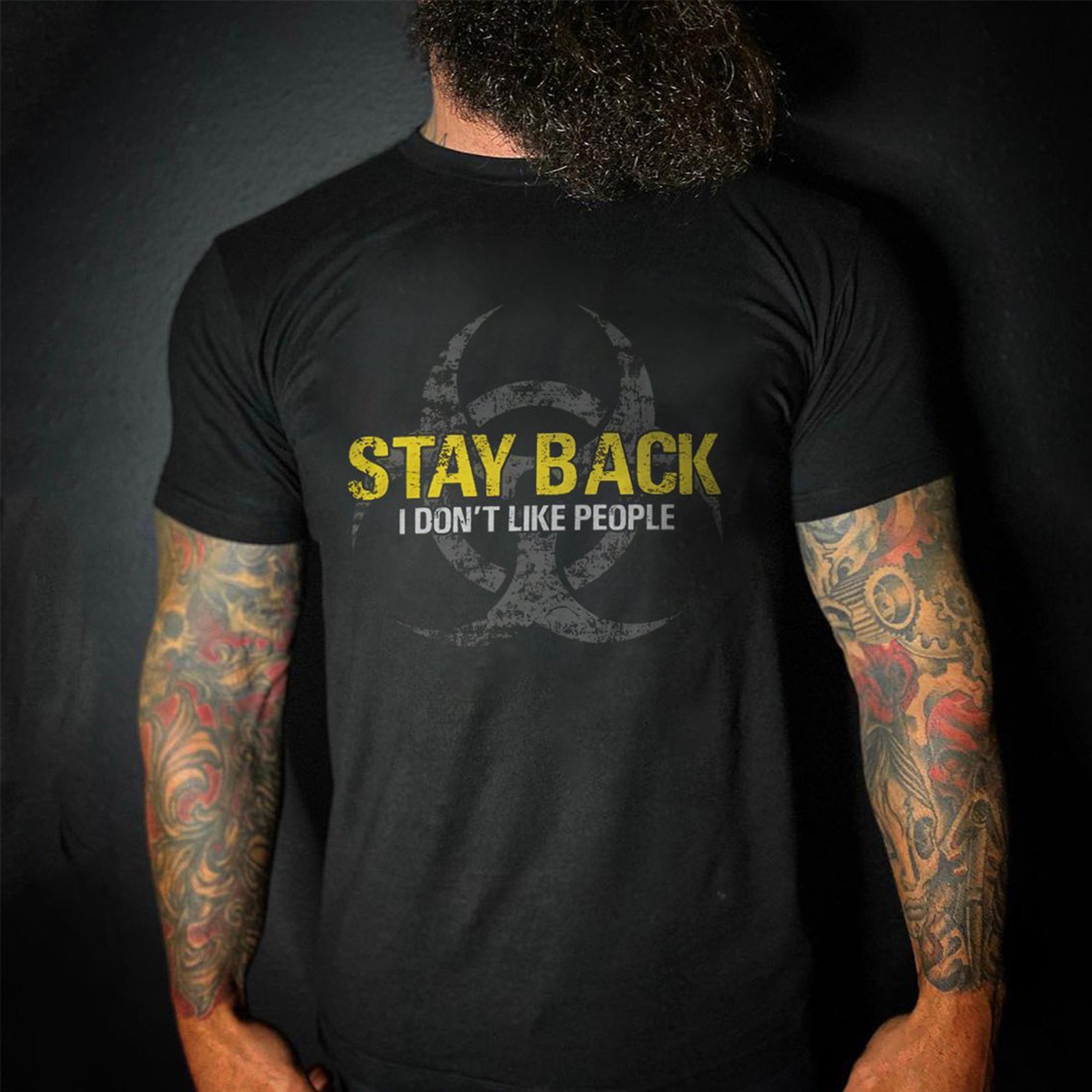 Livereid Stay Back I Don'T Like People Letter T-Shirt - chicyea