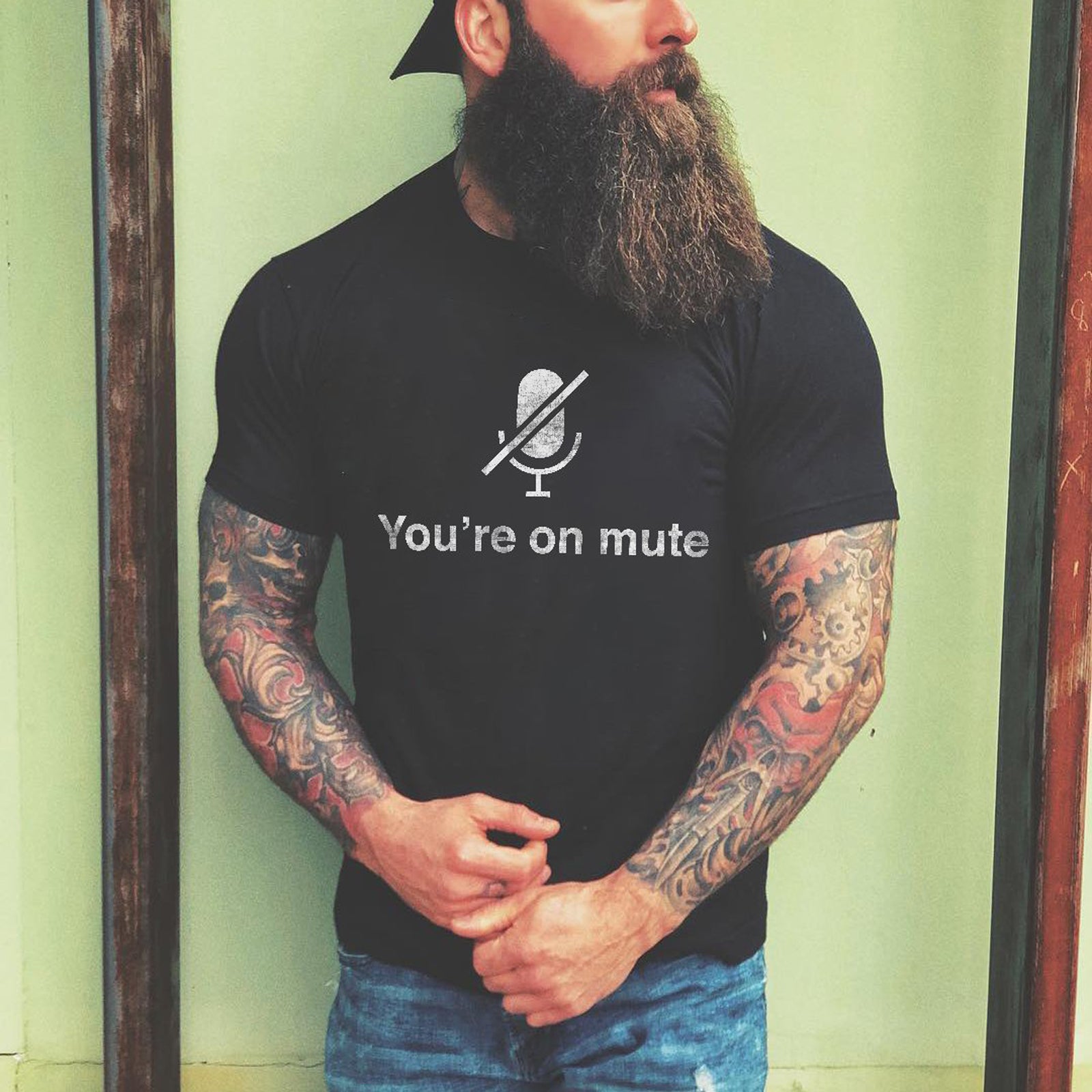 Livereid You'Re On Mute Letter T-Shirt - chicyea