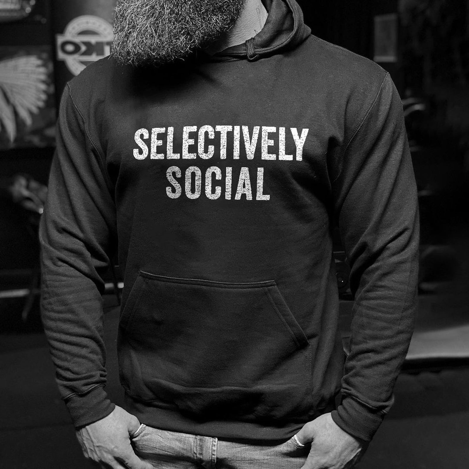 Livereid Selectively Social Men Hoodie - chicyea