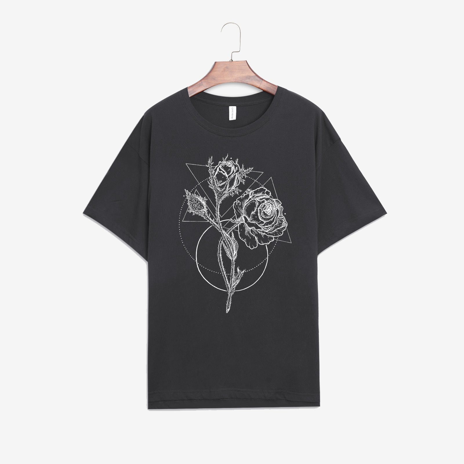 Neojana Women'S Loose Art Floral Print T-Shirt - chicyea