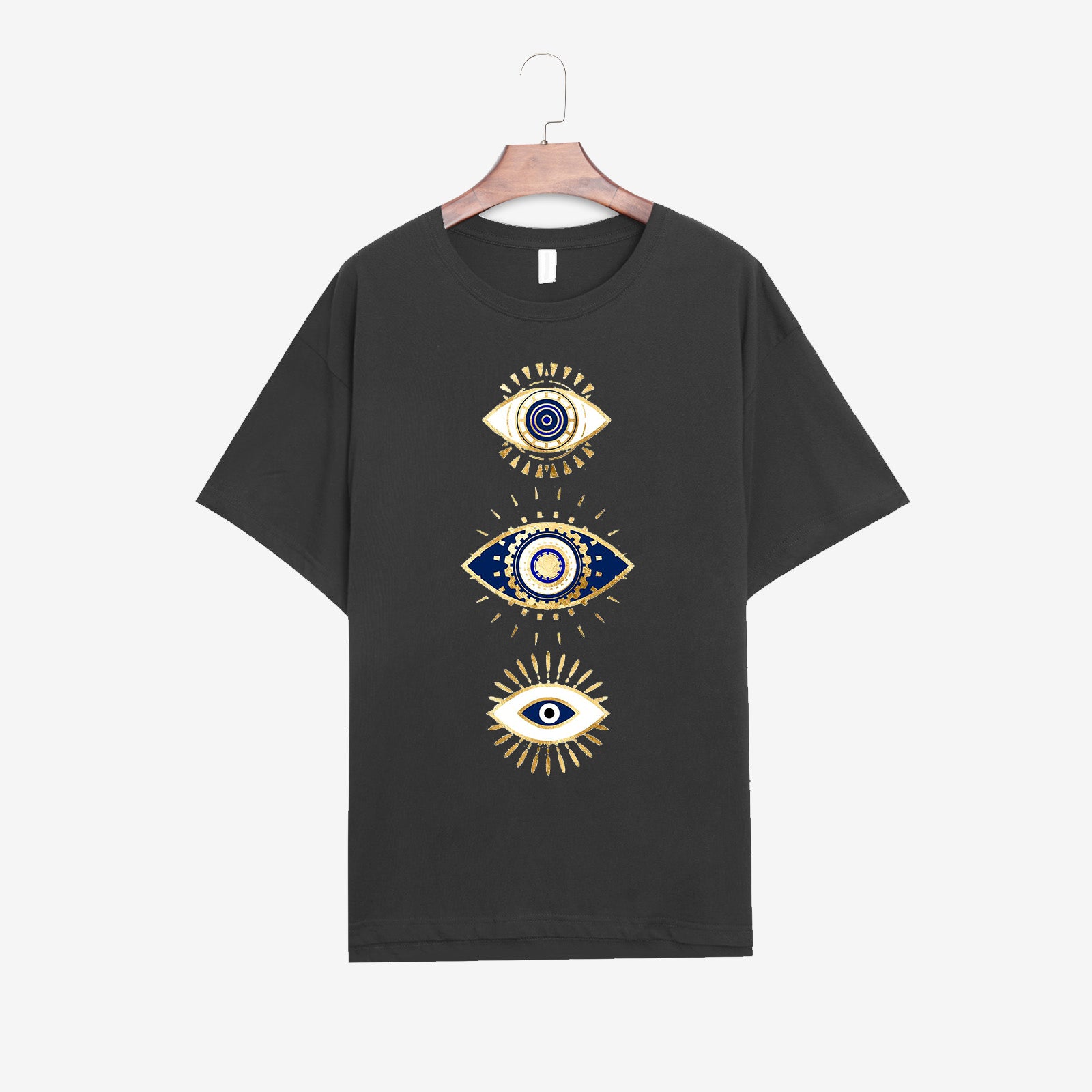 Neojana Evil Eye Print Comfortable T-Shirt - chicyea