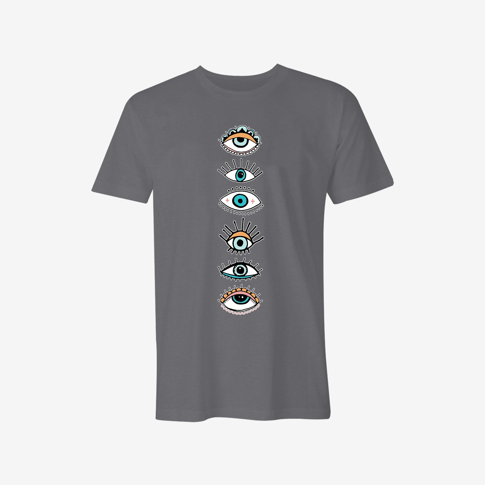 Neojana Six Evil Eyes Printed Casual Men T-Shirt - chicyea