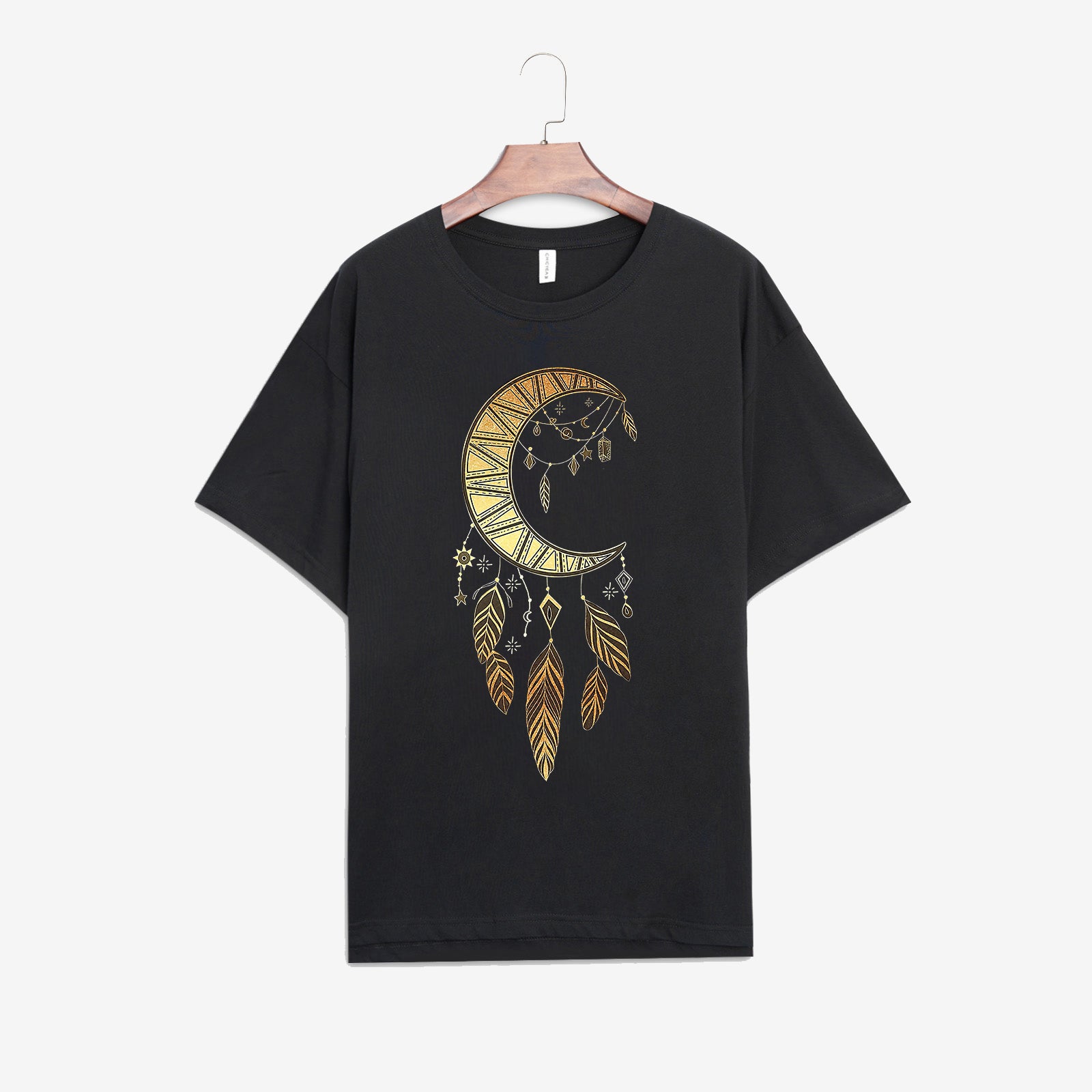 Neojana Moon Dreamcatcher Print Designer T-Shirt - chicyea