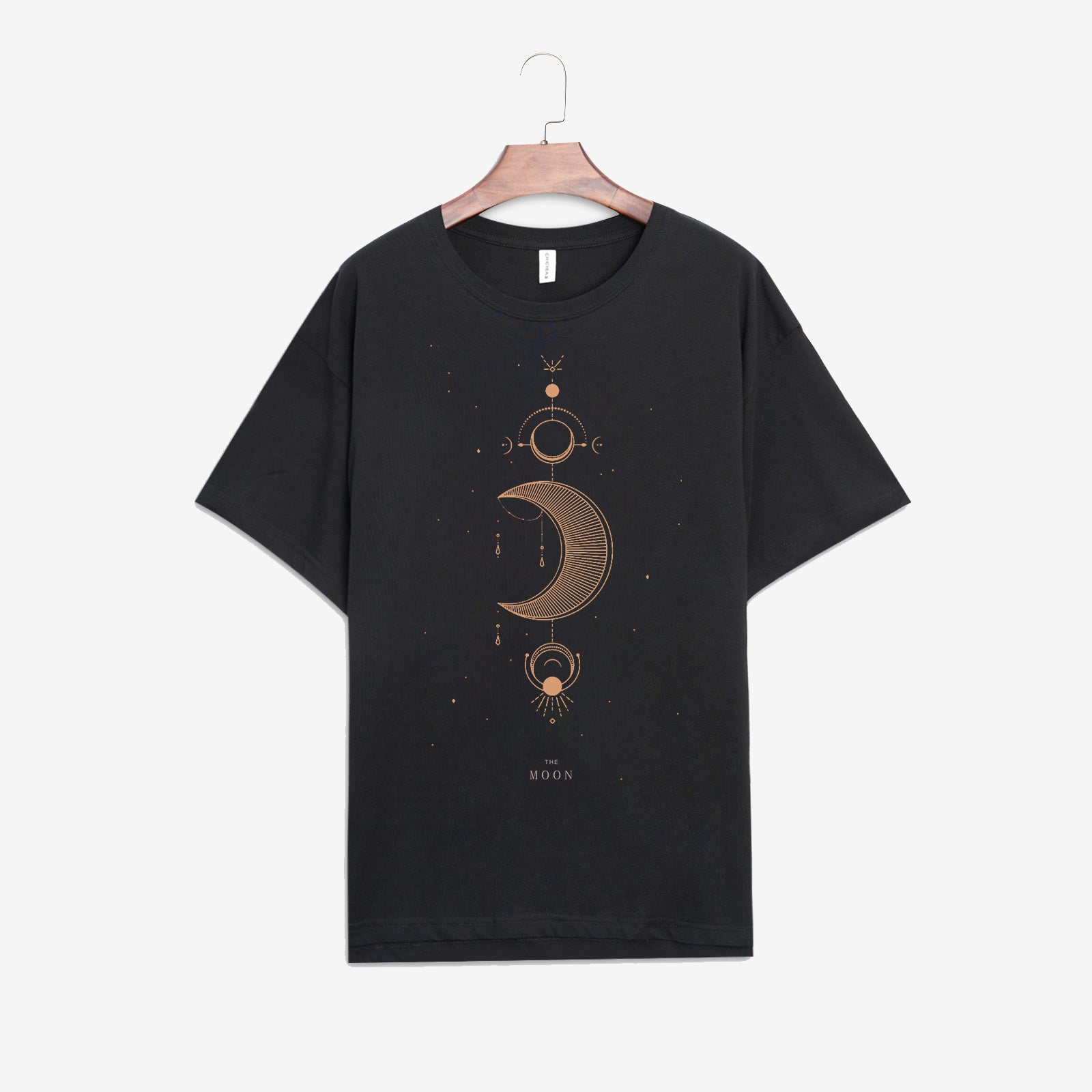Neojana Retro Sun Moon Print T-Shirt - chicyea