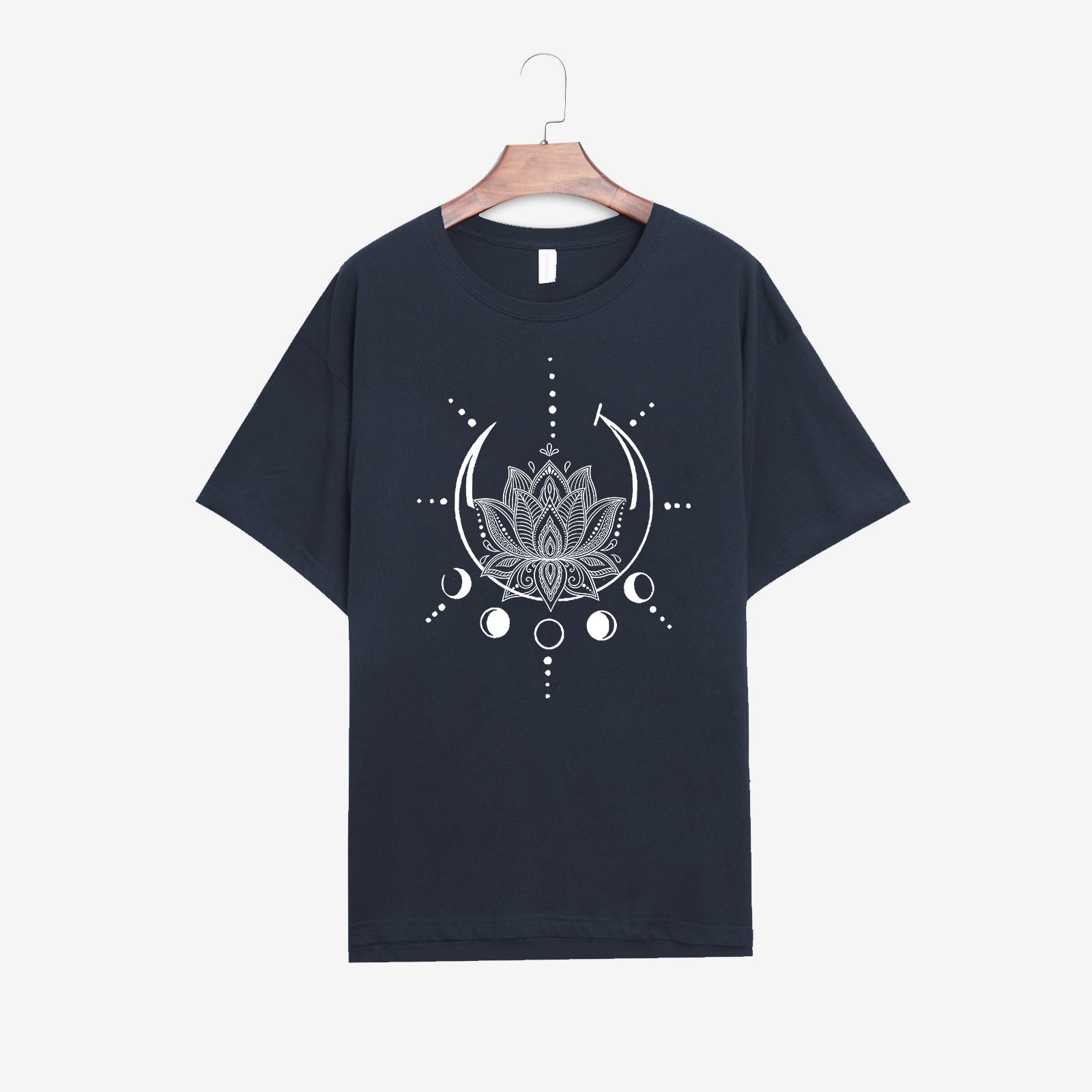 Neojana Floral Moon Graphic Short Sleeve T-Shirt - chicyea