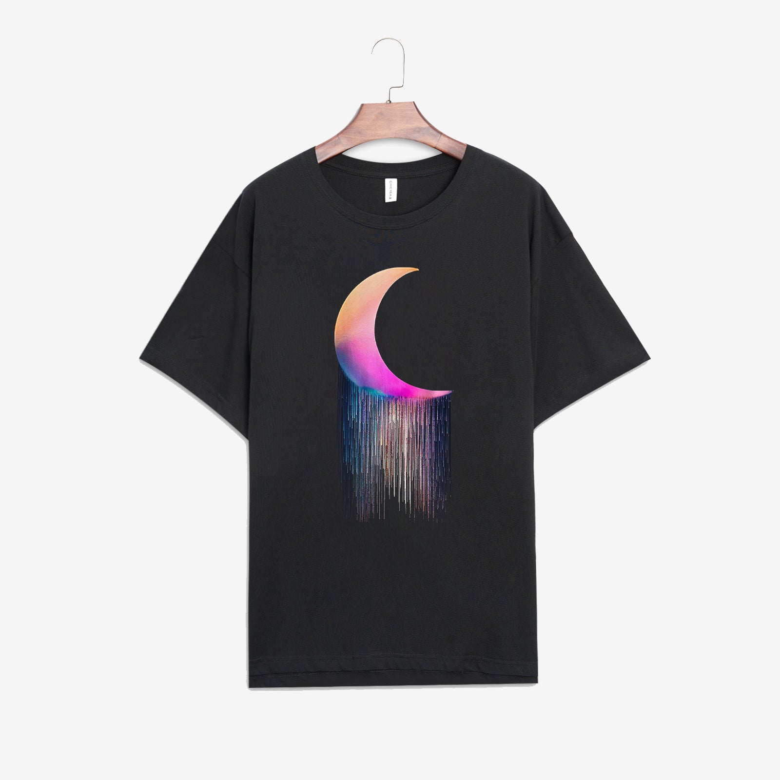 Neojana Colorful Moon Rainbow Printed Tees - chicyea