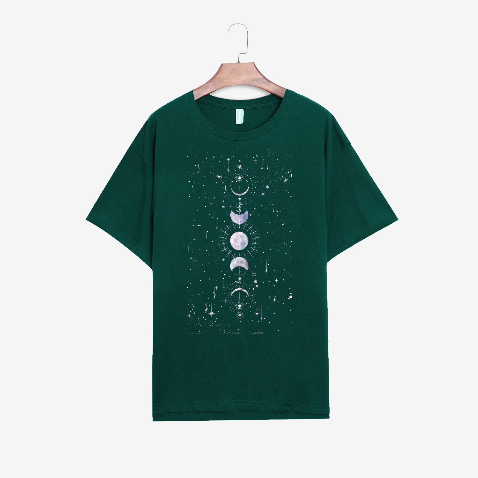Neojana Star Moon Print Plus T-Shirt - chicyea