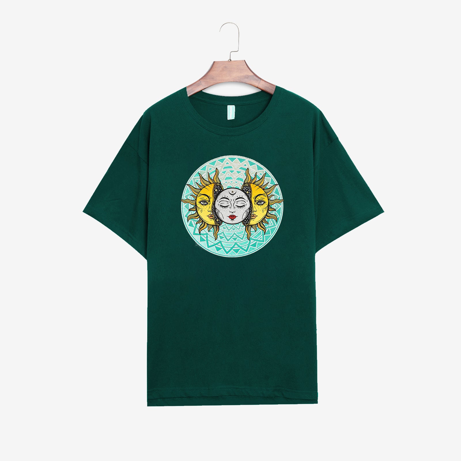 Neojana Colored Sun Printed T-Shirt - chicyea