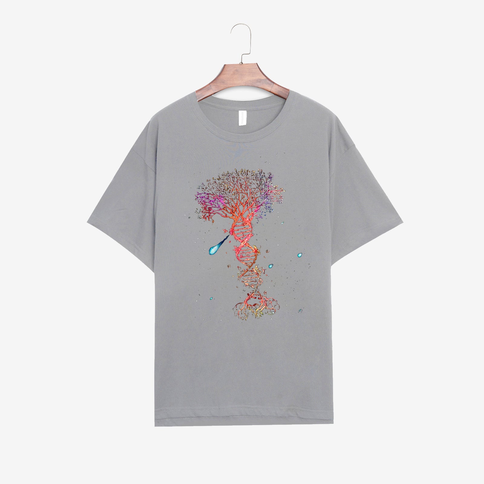 Neojana Colorful Tree Printed Tshirts - chicyea