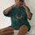 Neojana Moons Print Casual Plus Cozy T-Shirt - chicyea