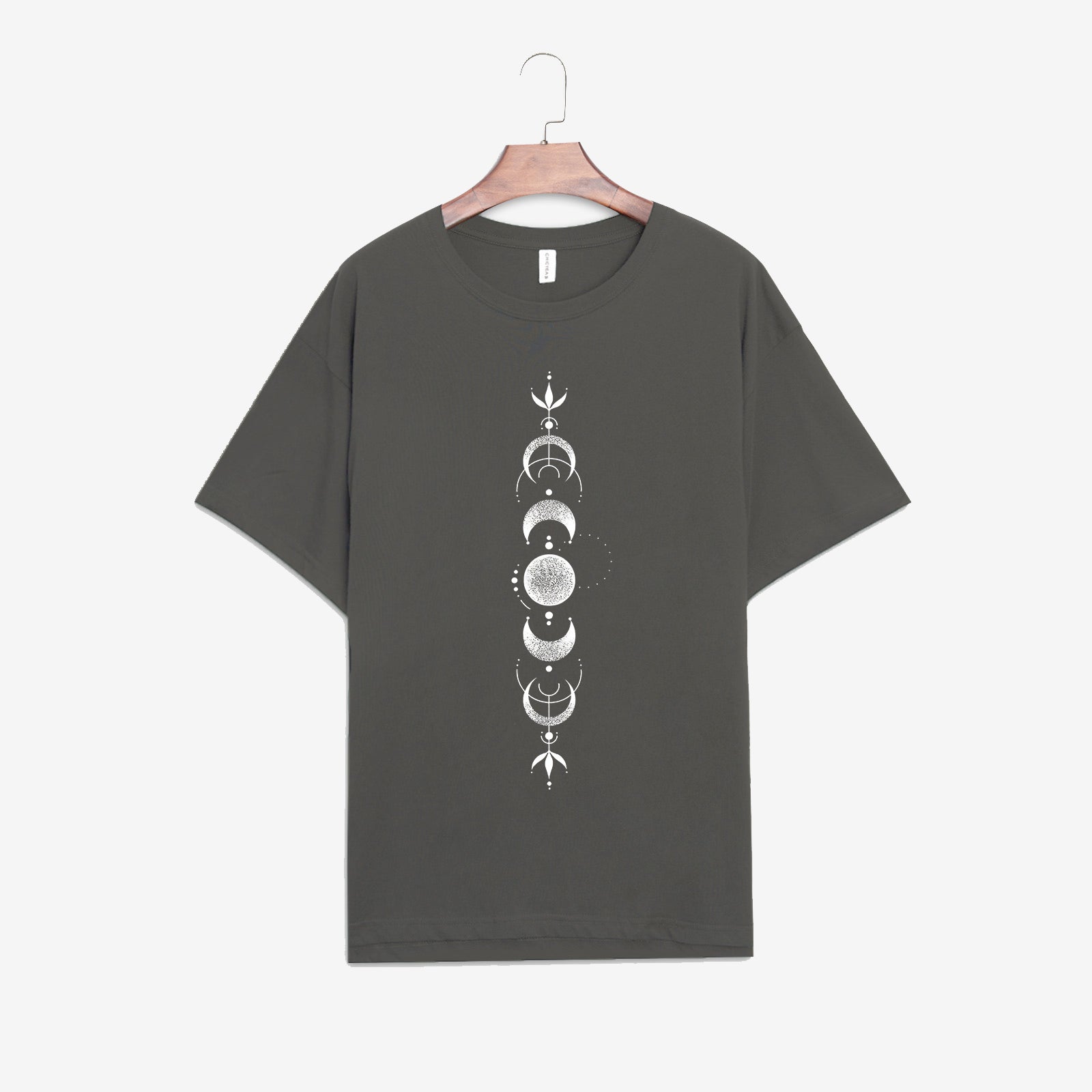 Neojana Lunar Eclipse Moon Printed Plus T-Shirt - chicyea