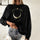 Neojana Lunar Eclipse Moon Print Women Sweatshirt - chicyea