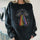 Neojana Moon Ufo Dog Print Sweatshirt - chicyea