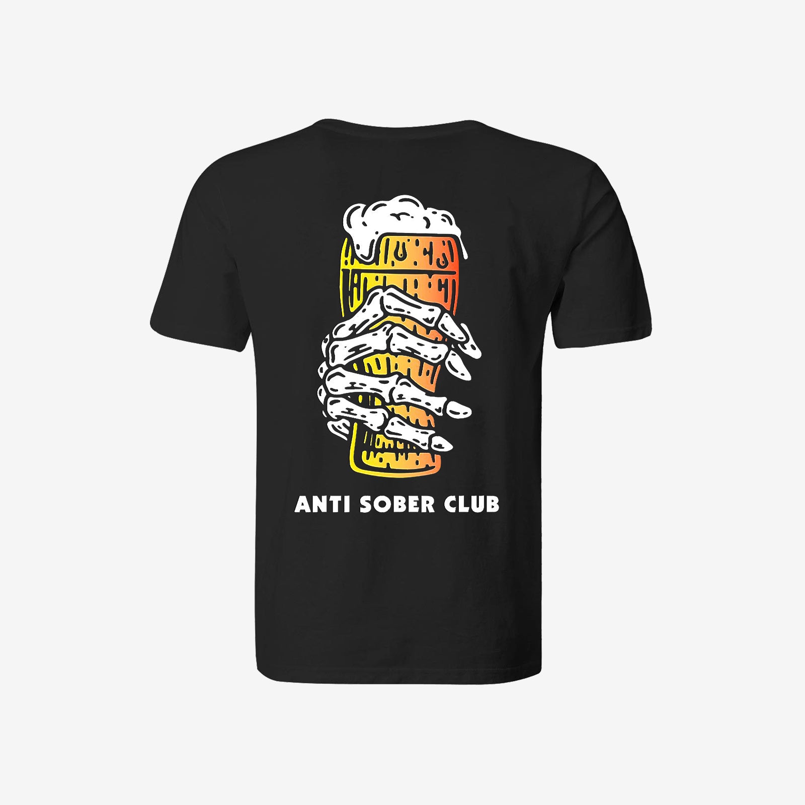 Cloeinc Anti Sober Club Beer Printed T-Shirt - chicyea