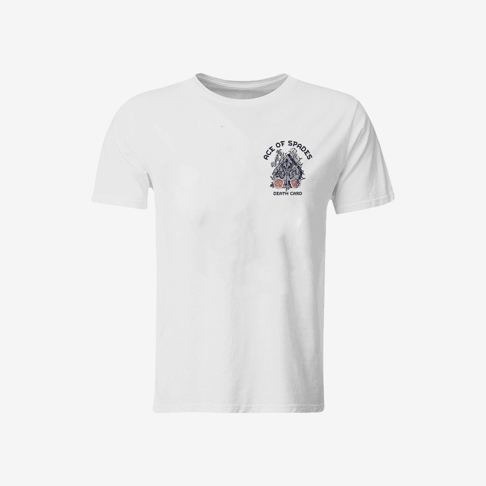 Cloeinc Ace Of Spades Skull Printed Men Reaper T-Shirt - chicyea