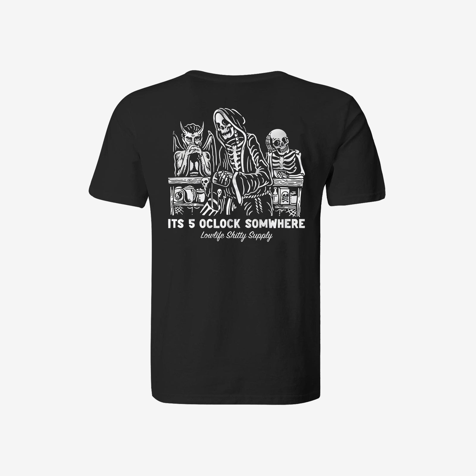 Cloeinc Its 5 Oclock Somwhere Printed Men Casual Reaper T-Shirt - chicyea