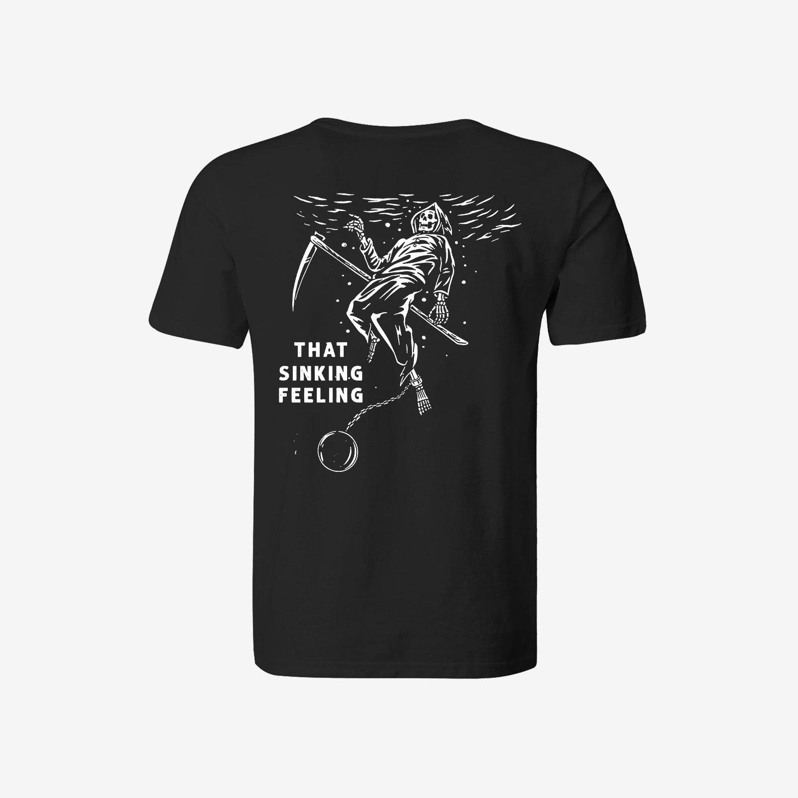 Cloeinc That Sinking Feeling Printed Men Casual Reaper T-Shirt - chicyea