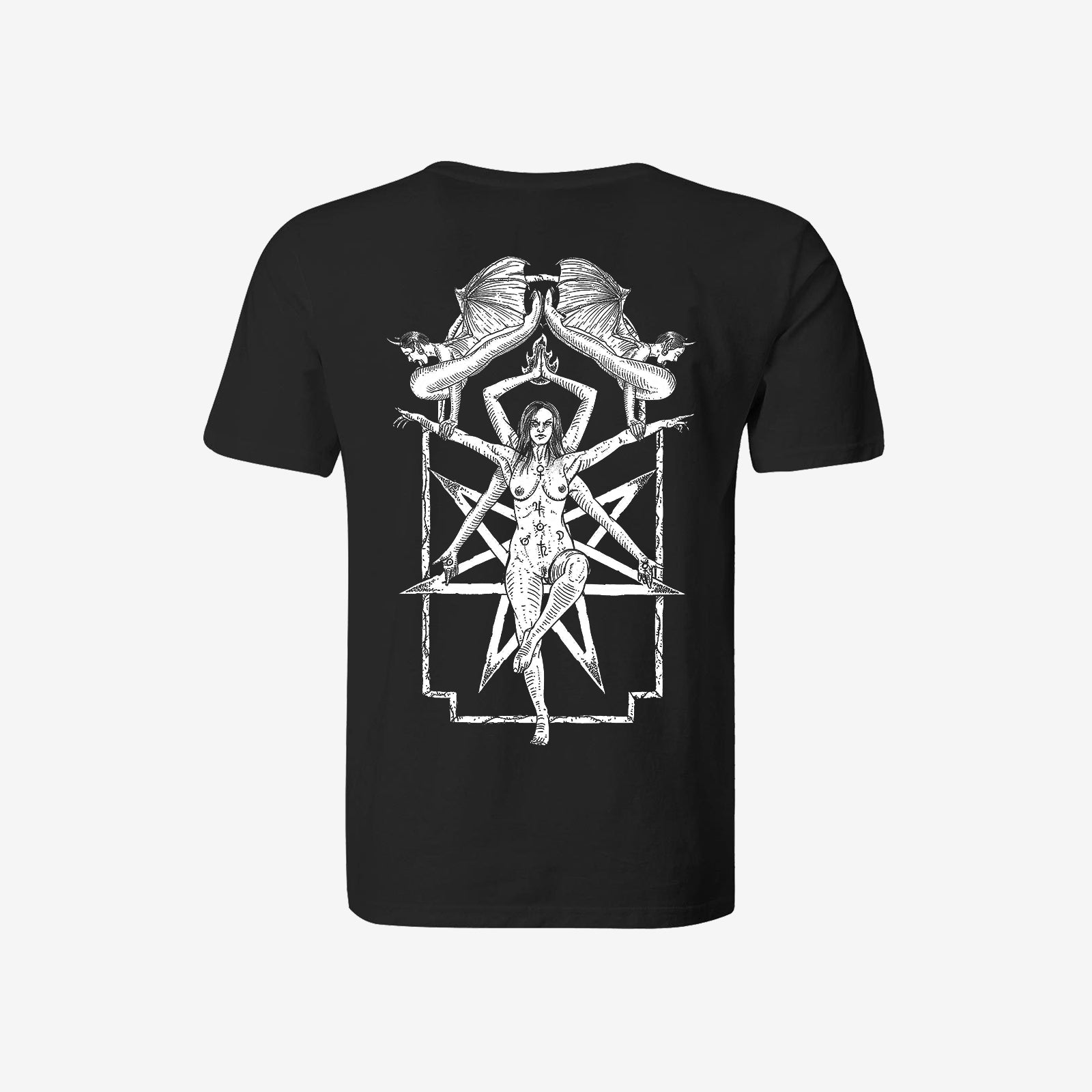 Cloeinc Leviathan Cross Printed Retro T-Shirt - chicyea