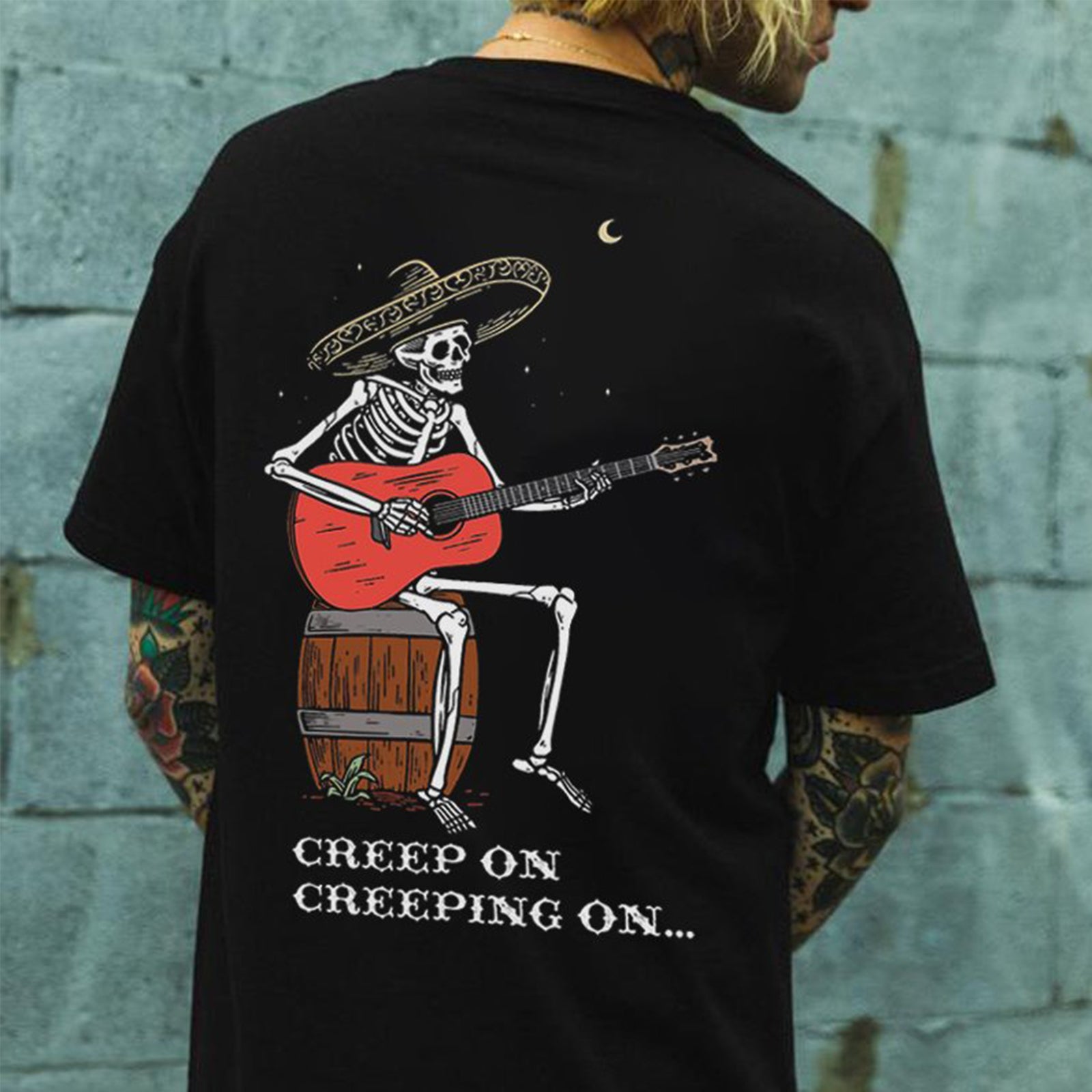 Cloeinc Creep On Printed Casual Men T-Shirt - chicyea