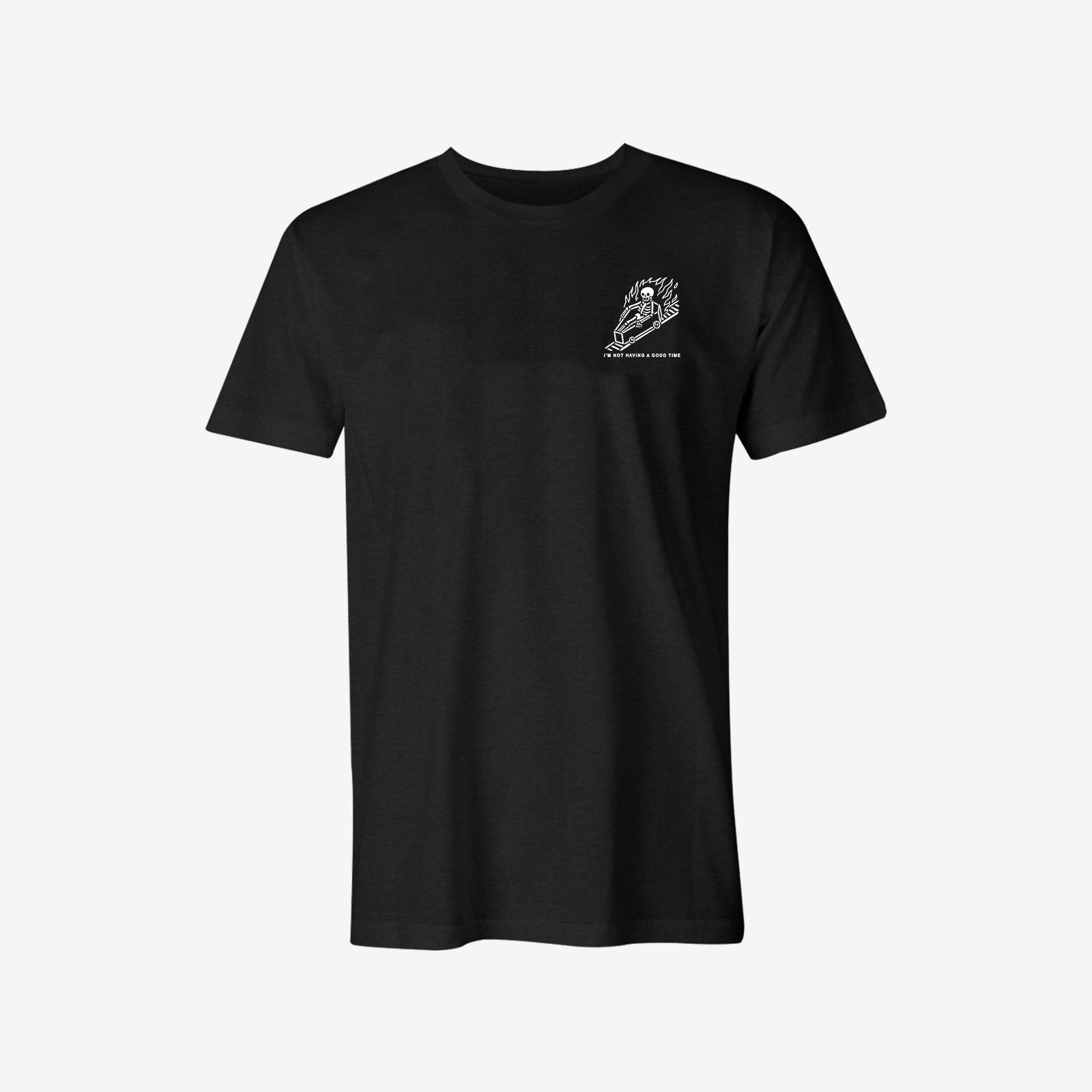 Cloeinc I'M Not Having A Good Time Skeleton Printed Funny T-Shirt - chicyea