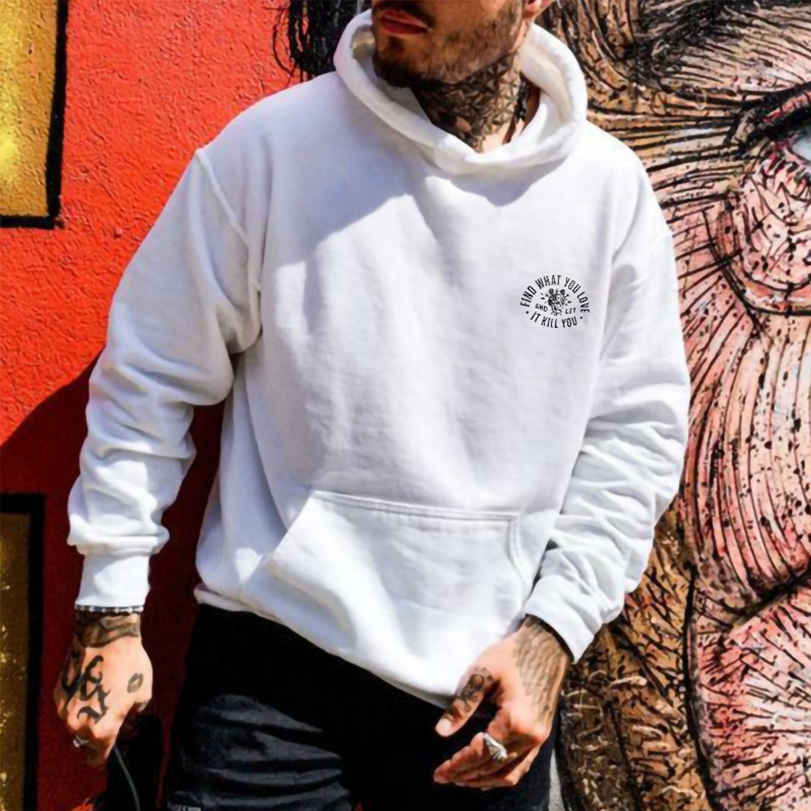 Cloeinc Personalized Skull Print Hoodie - chicyea