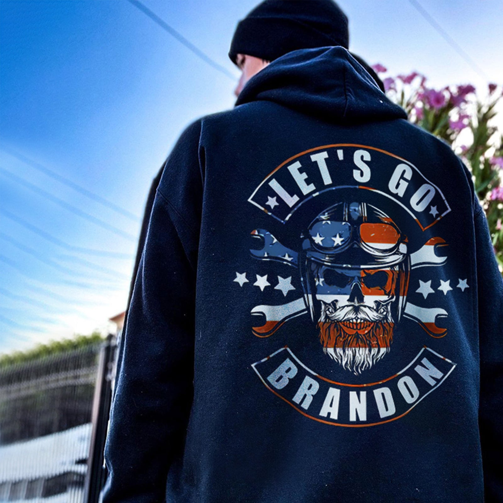 Cloeinc Let Go Brandon Skull Men Hoodie - chicyea