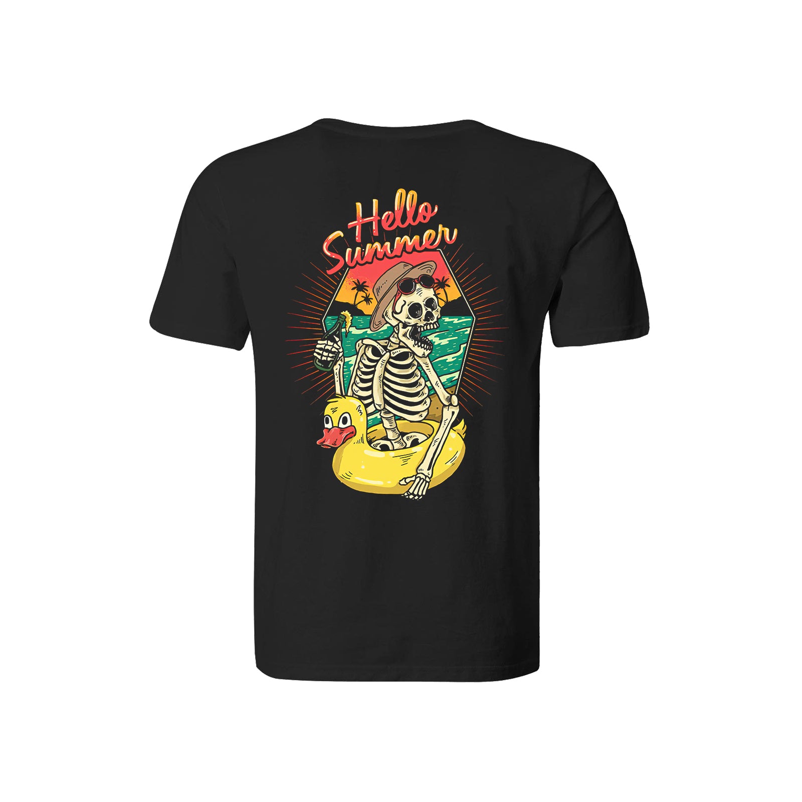 Cloeinc Summer Skull Hawaii Graphic Design T-Shirt - chicyea