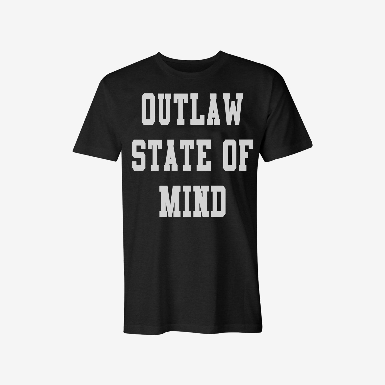 Livereid Outlaw State Of Mind Letter T-Shirt - chicyea
