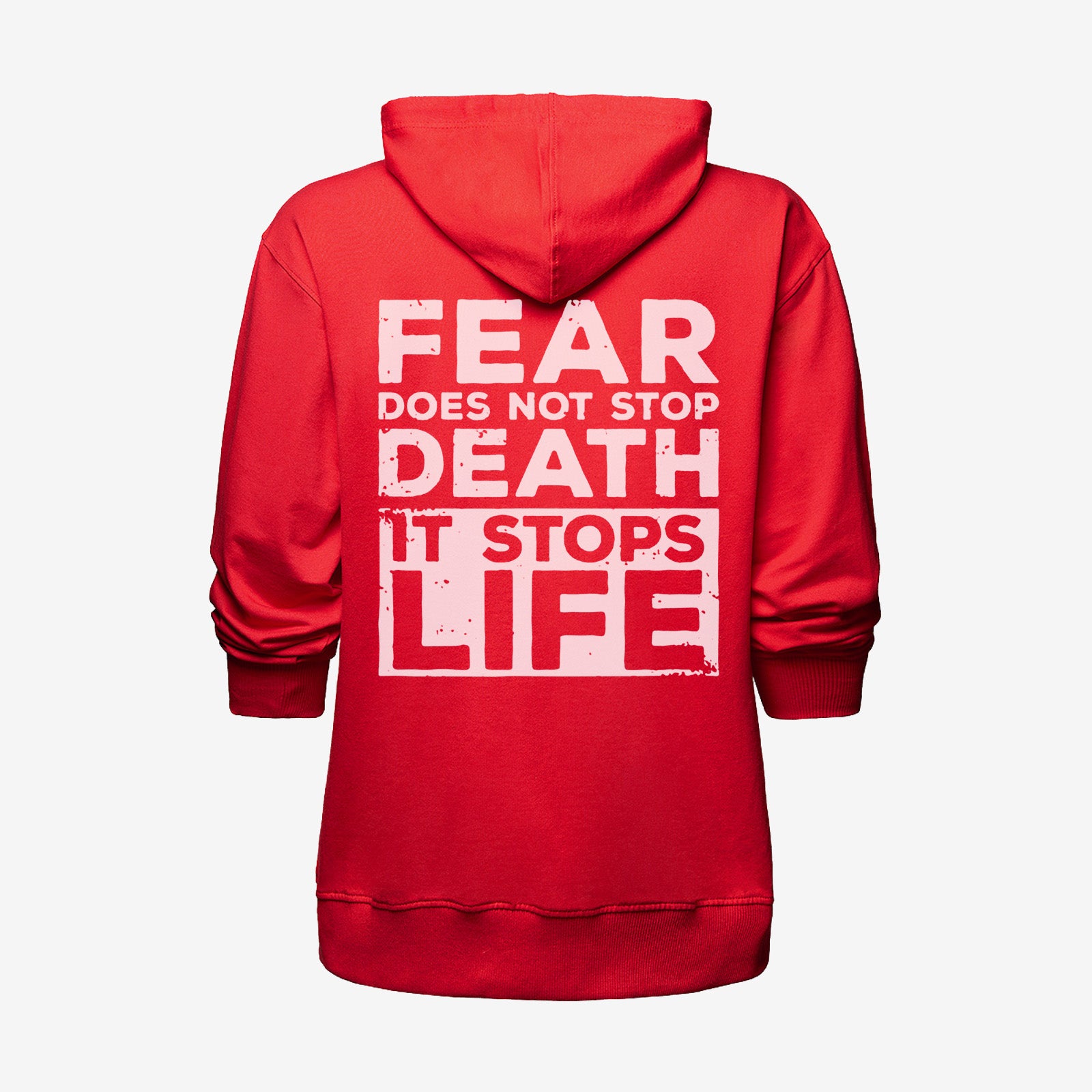Uprandy Fear Does Not Stop Death It Stops Life Print Hoodie - Chicyea