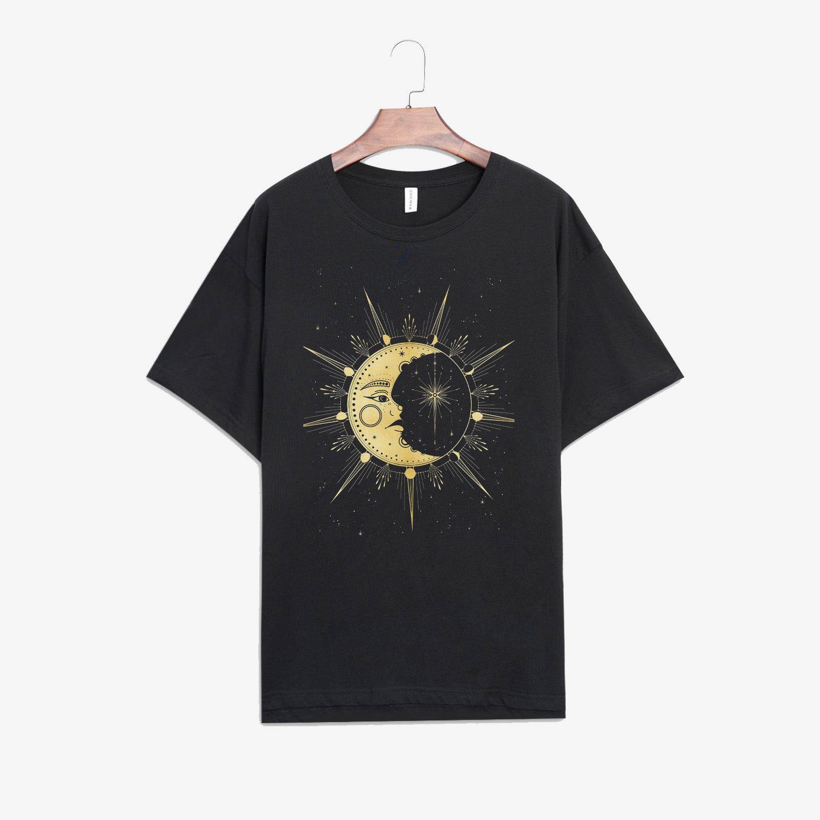 Neojana Cool Casual Moon Print Plus T-Shirt